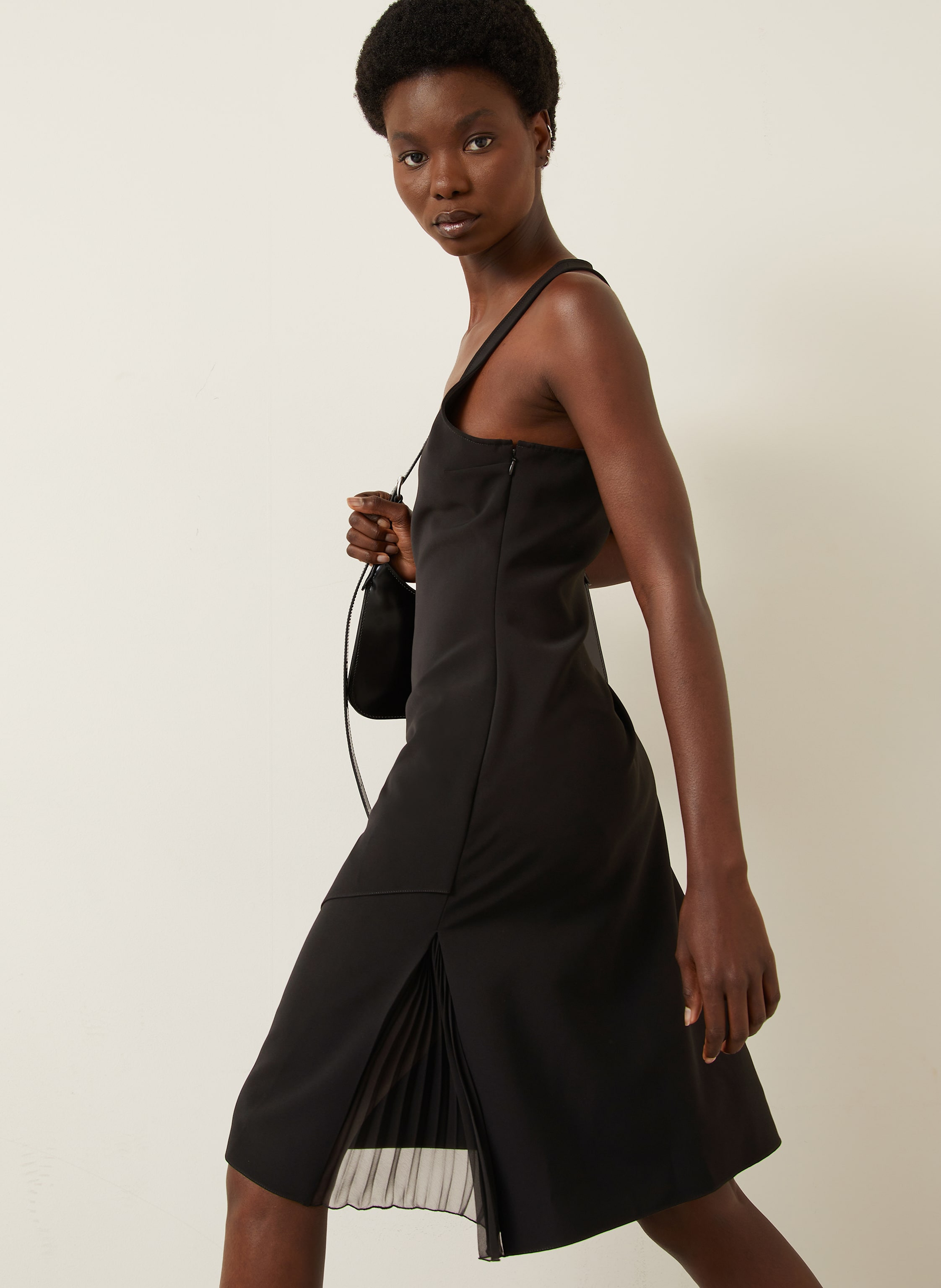 Thumbnail - Courrèges Kleid Infinity Mit Plissees schwarz