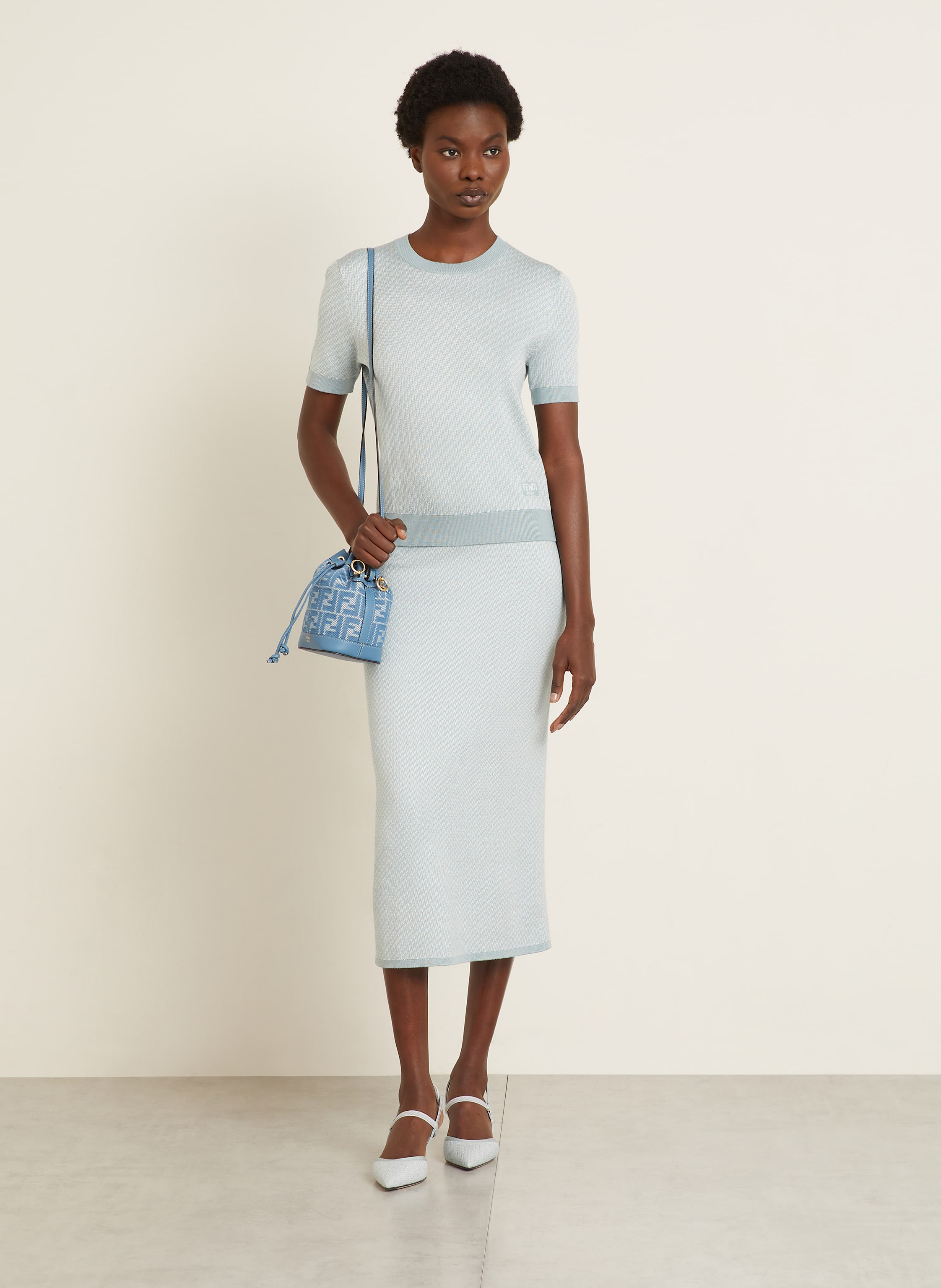 Thumbnail - Fendi Beuteltasche Mon Tresor Mini blau