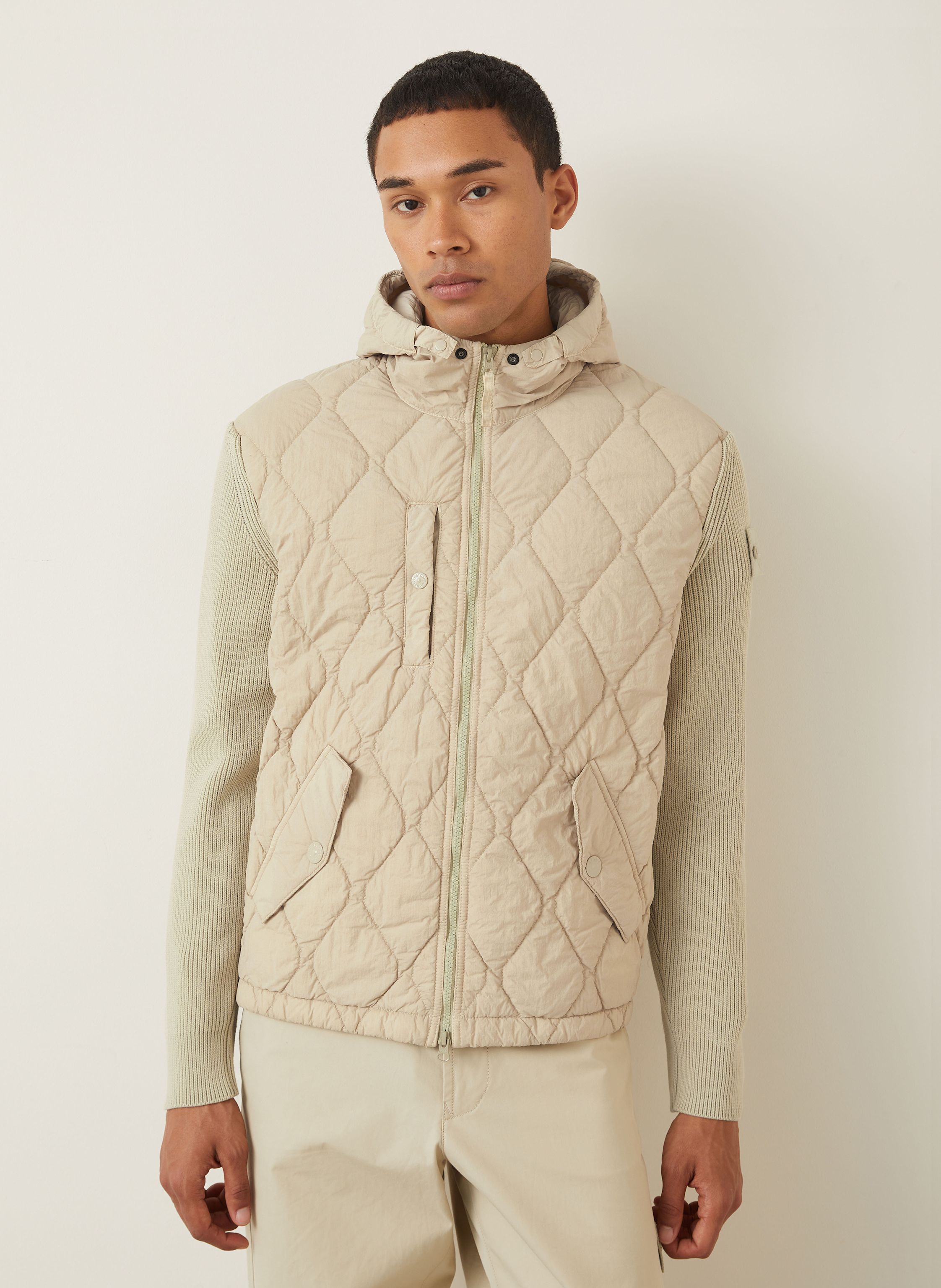 Thumbnail - Stone Island Blouson Ghost Im Materialmix beige