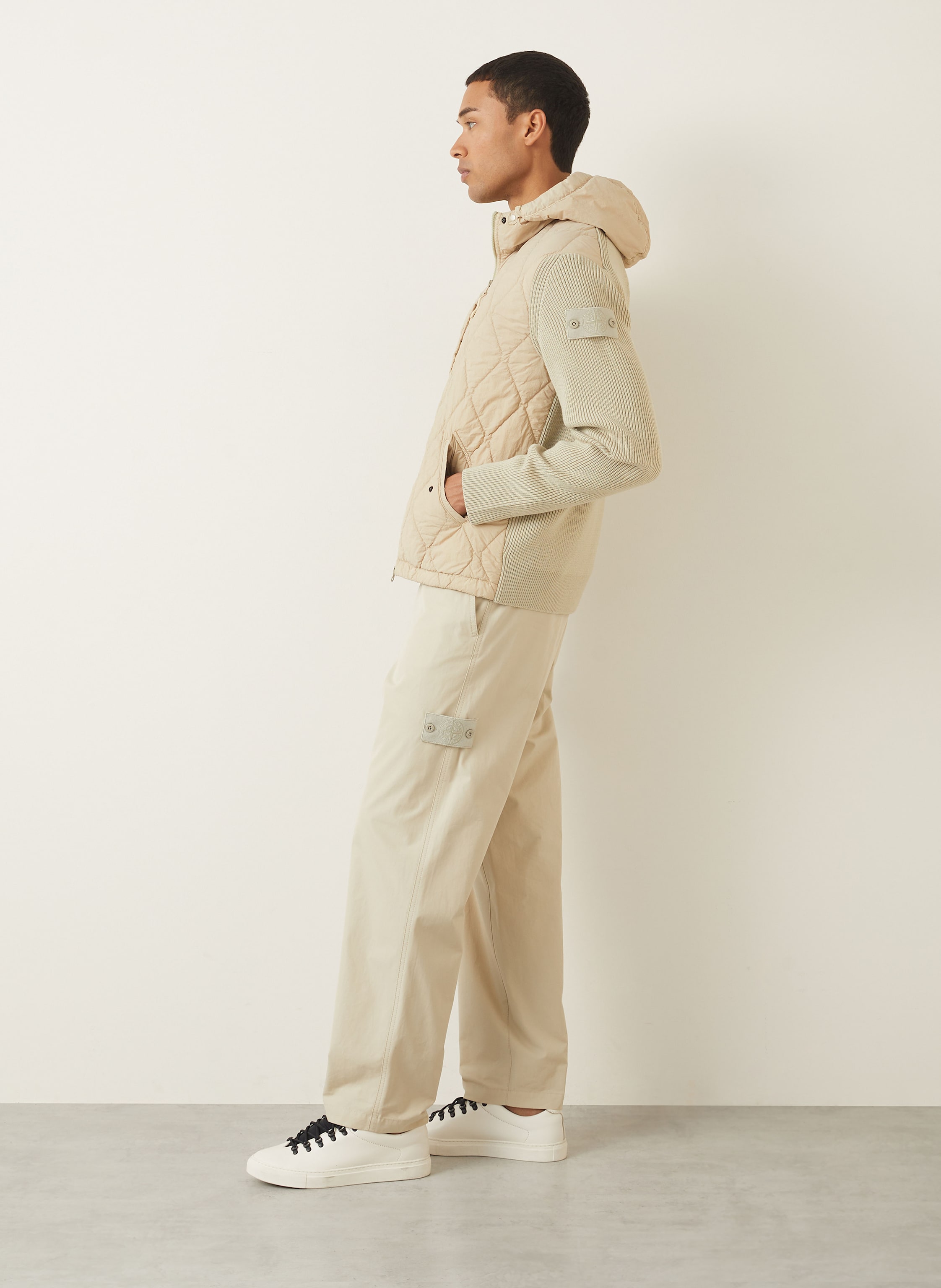 Thumbnail - Stone Island Blouson Ghost Im Materialmix beige