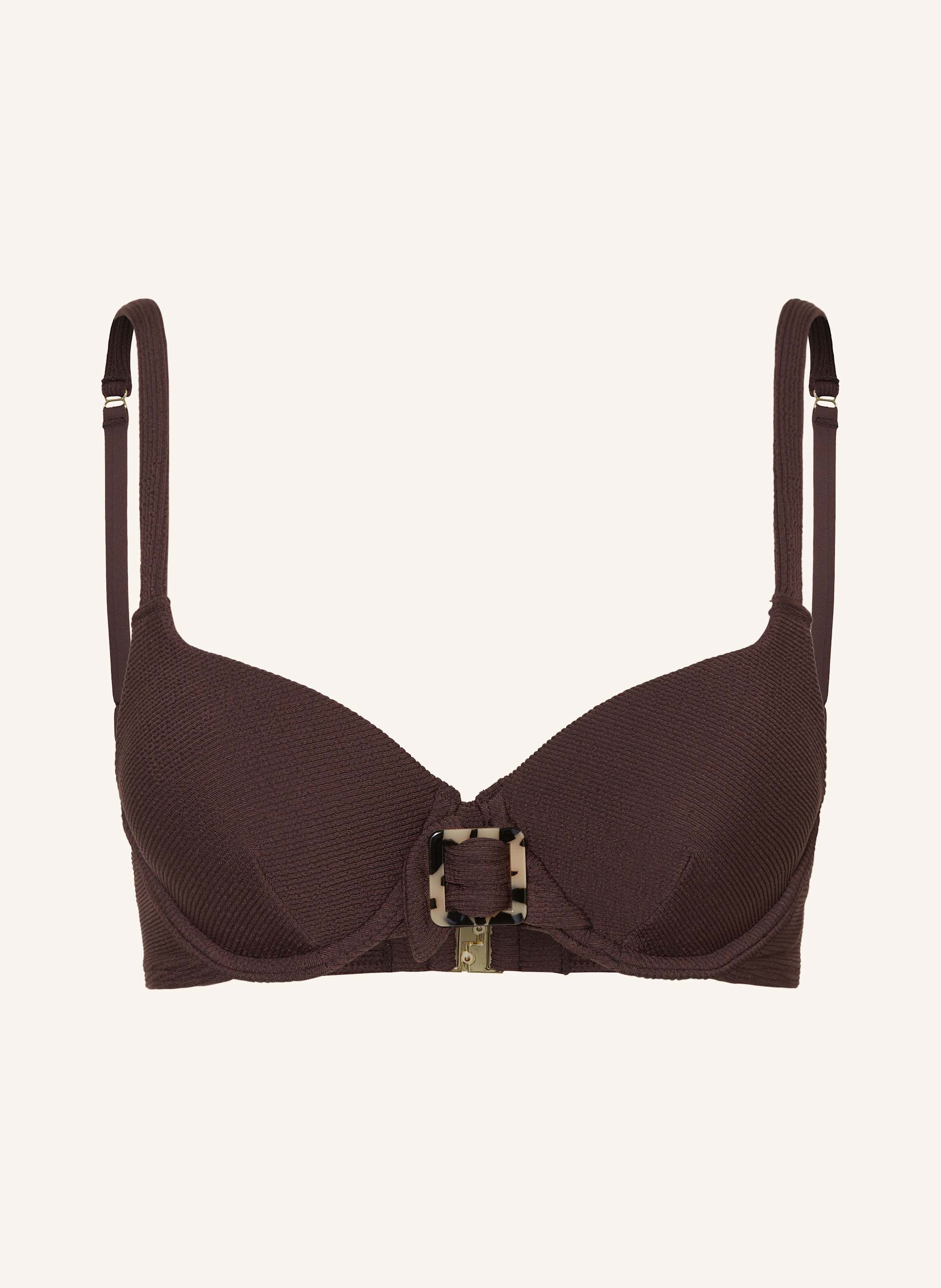 Cyell Bügel-Bikini-Top Wavy Brown braun