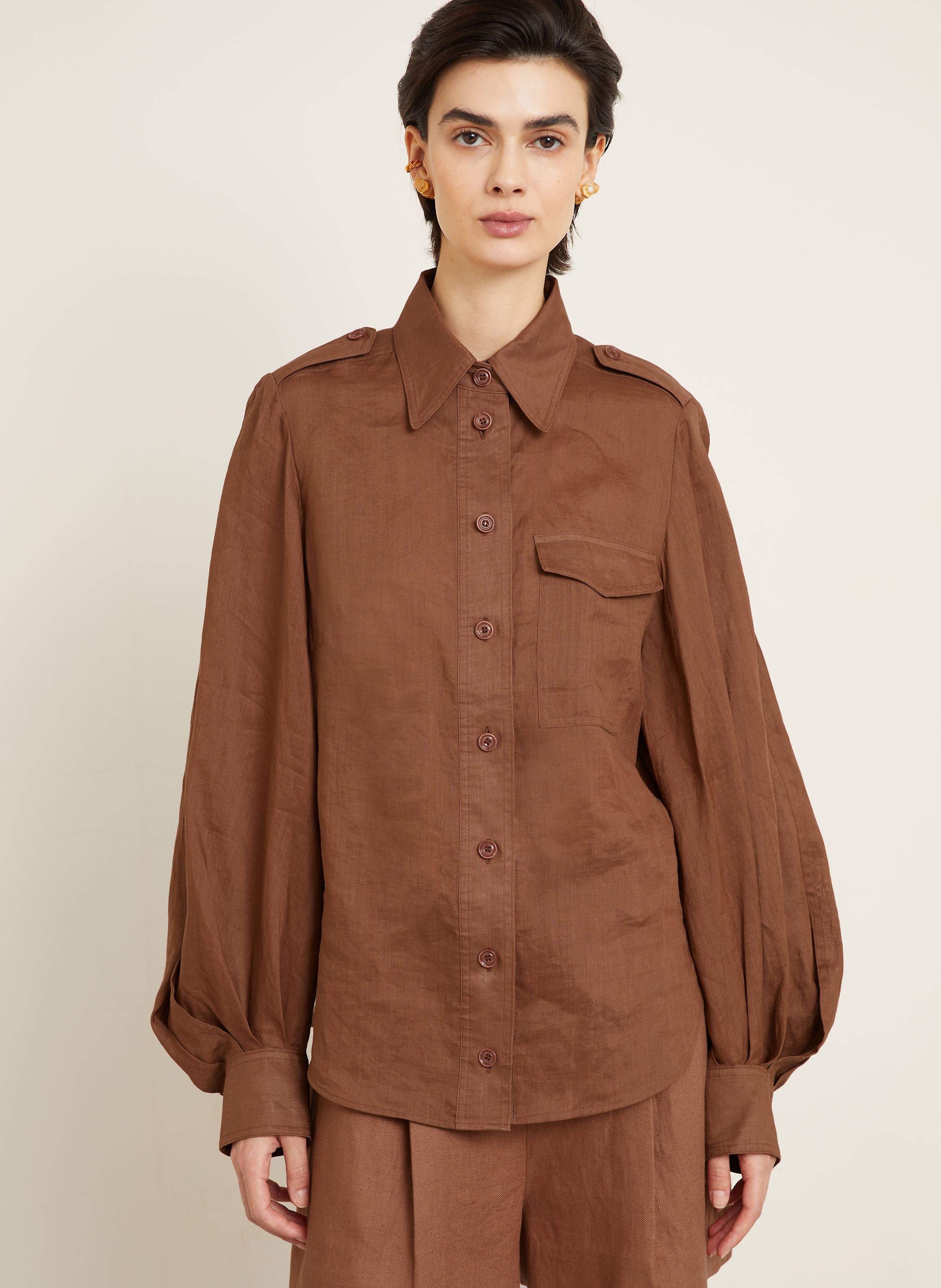 Thumbnail - Zimmermann Hemdbluse braun