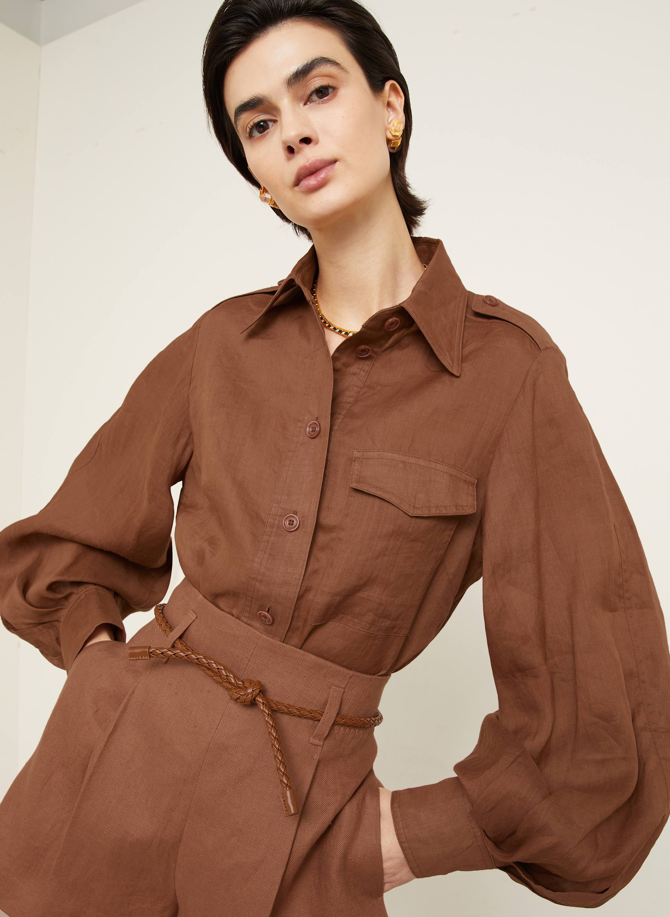Thumbnail - Zimmermann Hemdbluse braun