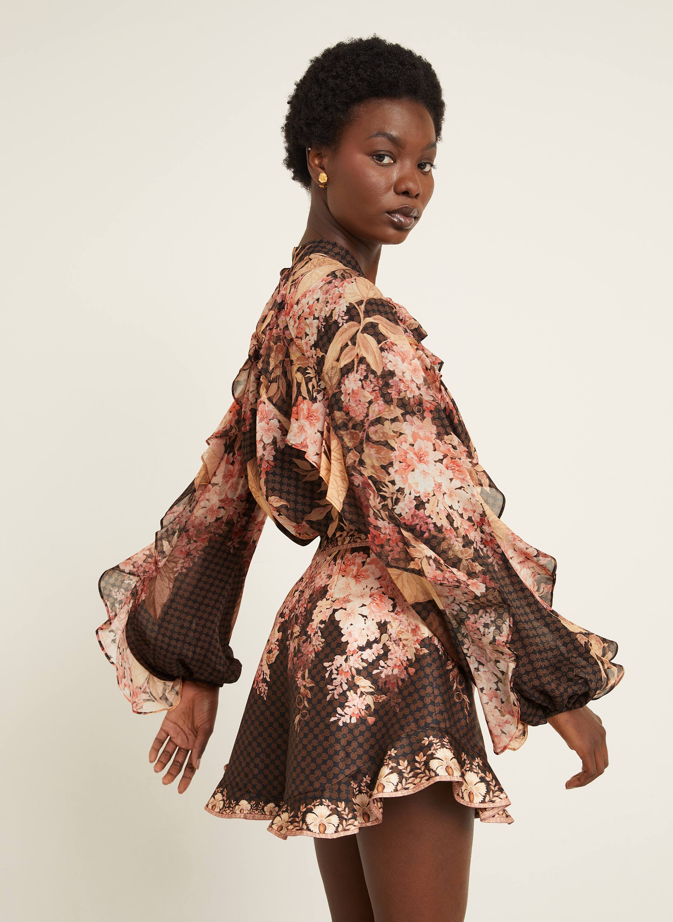 Thumbnail - Zimmermann Schluppenbluse Mit Volants schwarz