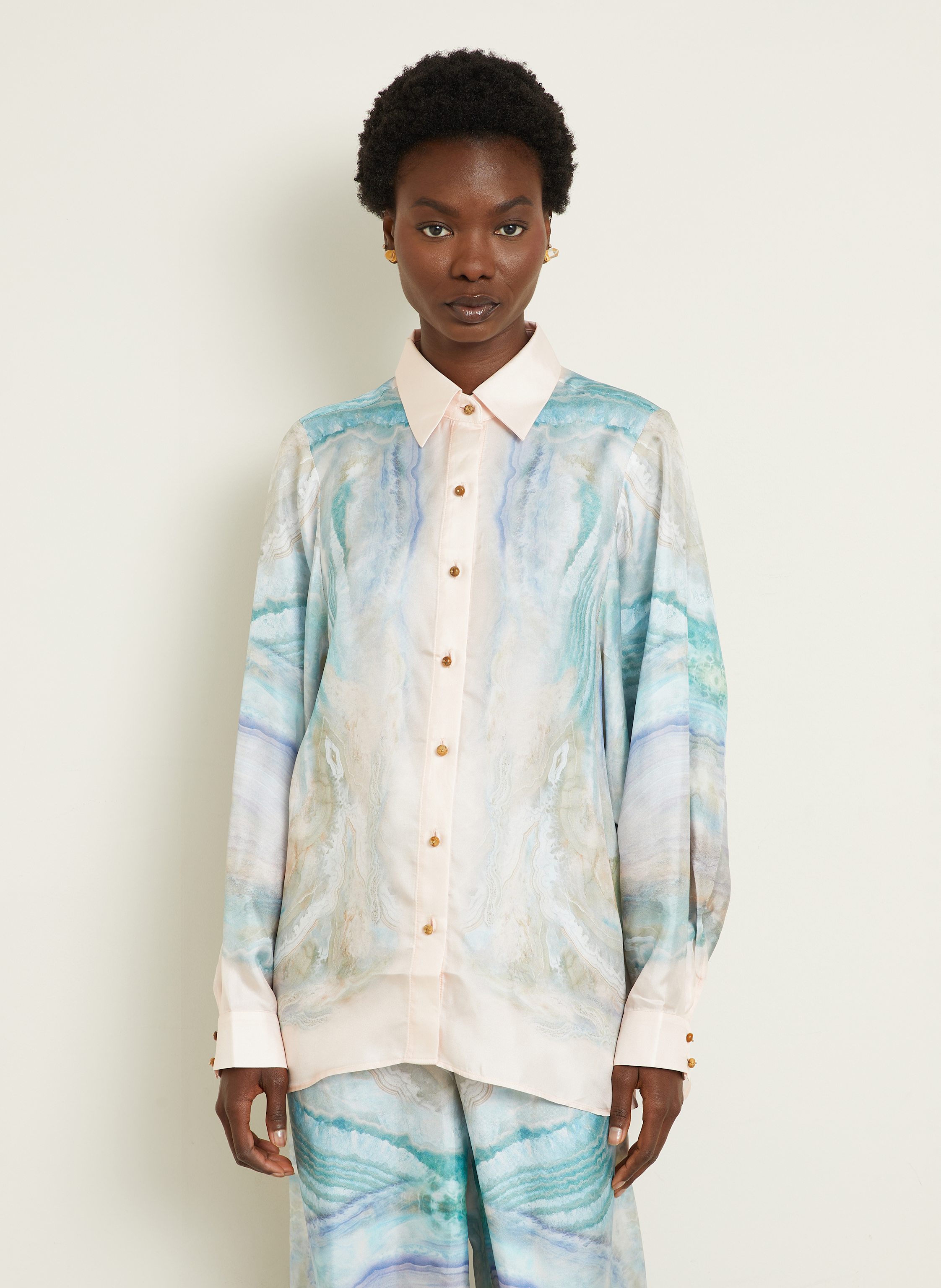 Thumbnail - Zimmermann Hemdbluse Illuminate Aus Seide blau