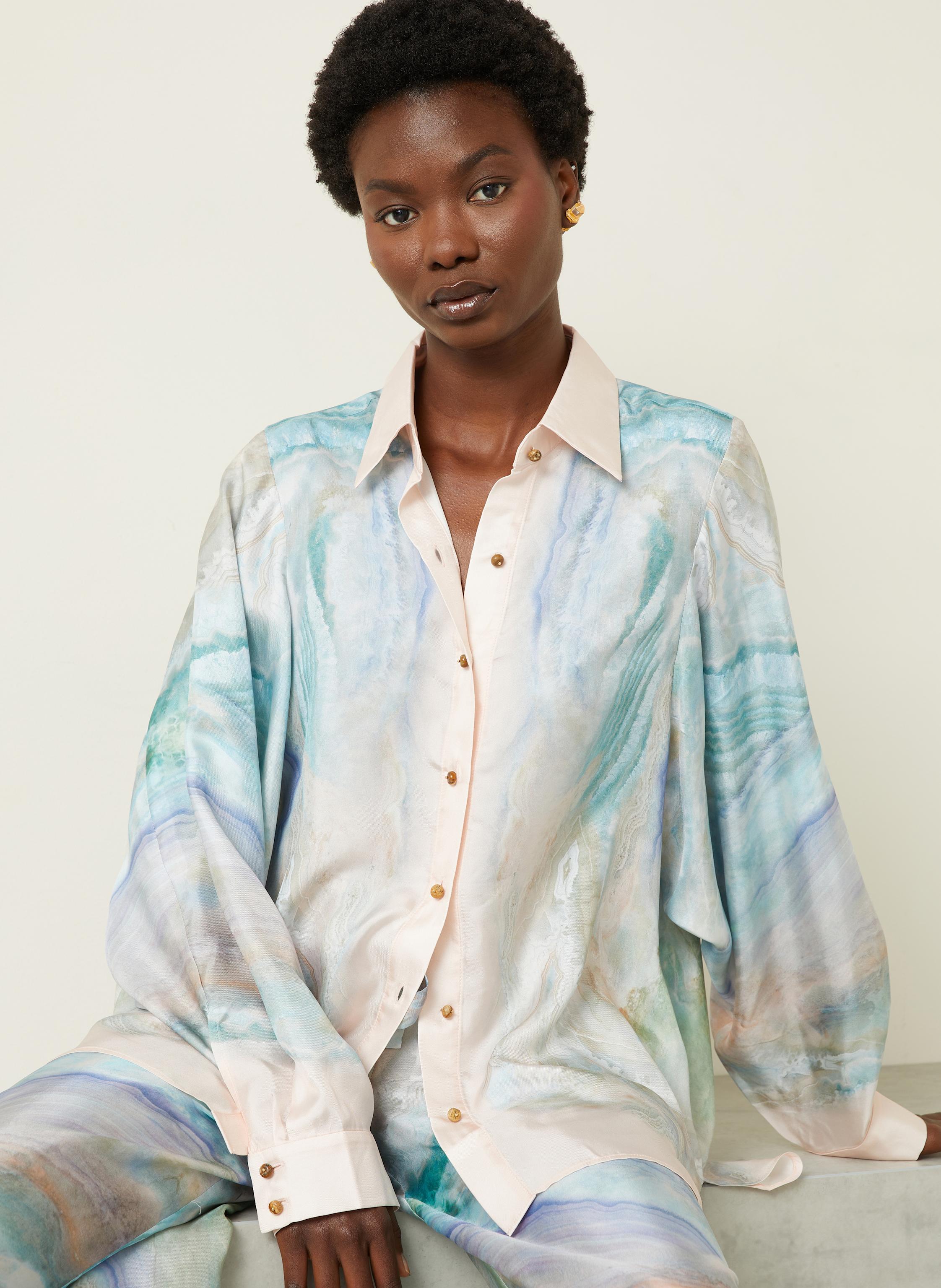 Thumbnail - Zimmermann Hemdbluse Illuminate Aus Seide blau