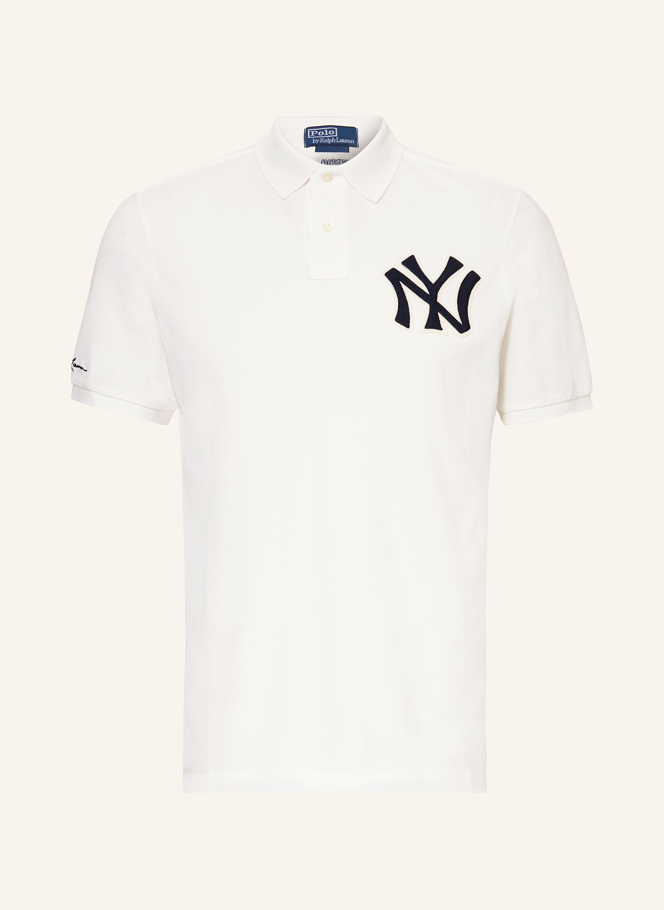 【特別送料無料！】 Koszulka LAUREN RALPH POLO polo biały kolor YANKEES piki z キャップ
