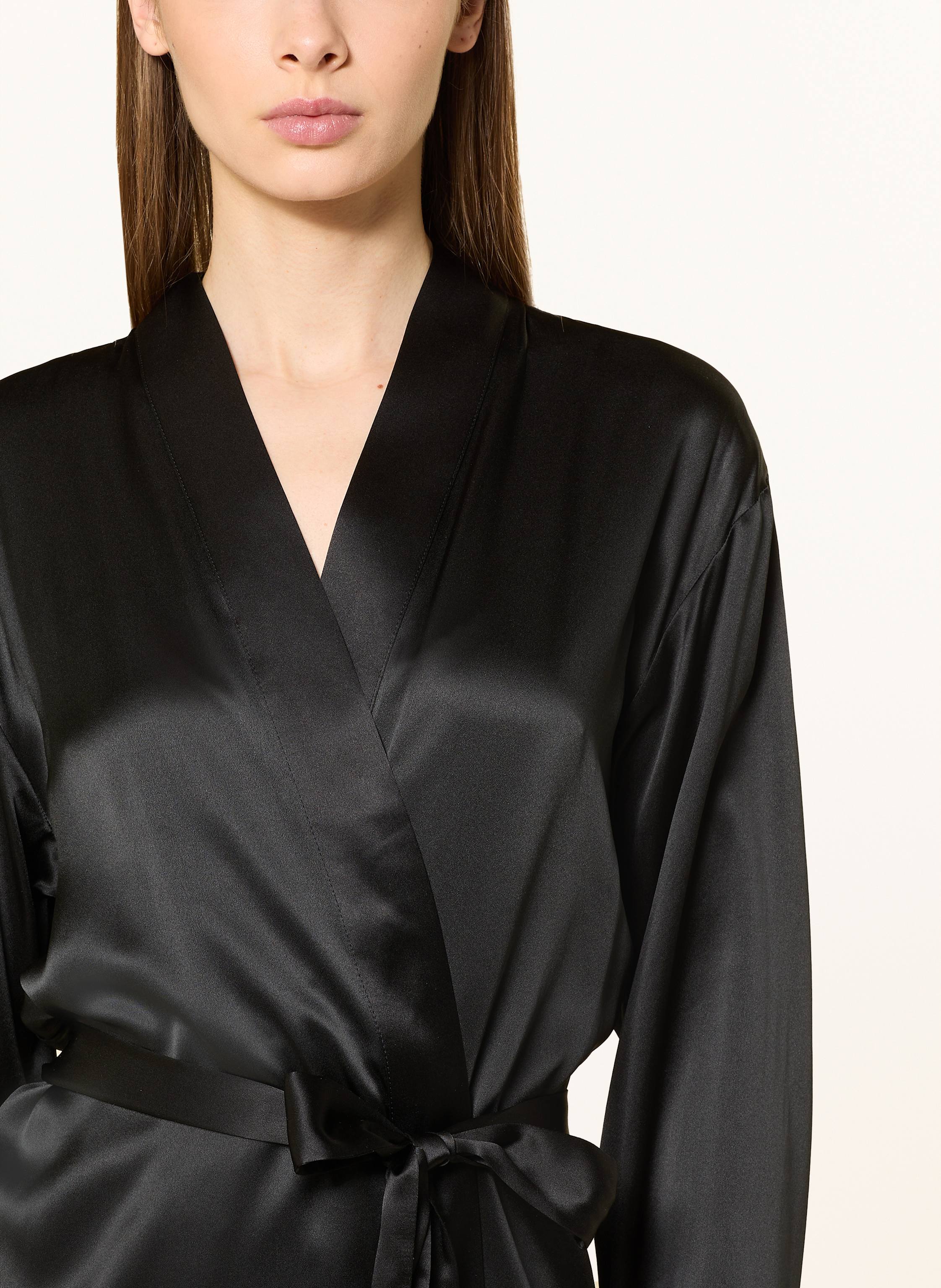 Thumbnail - Livy Damen-Bademantel Jones Aus Seide schwarz