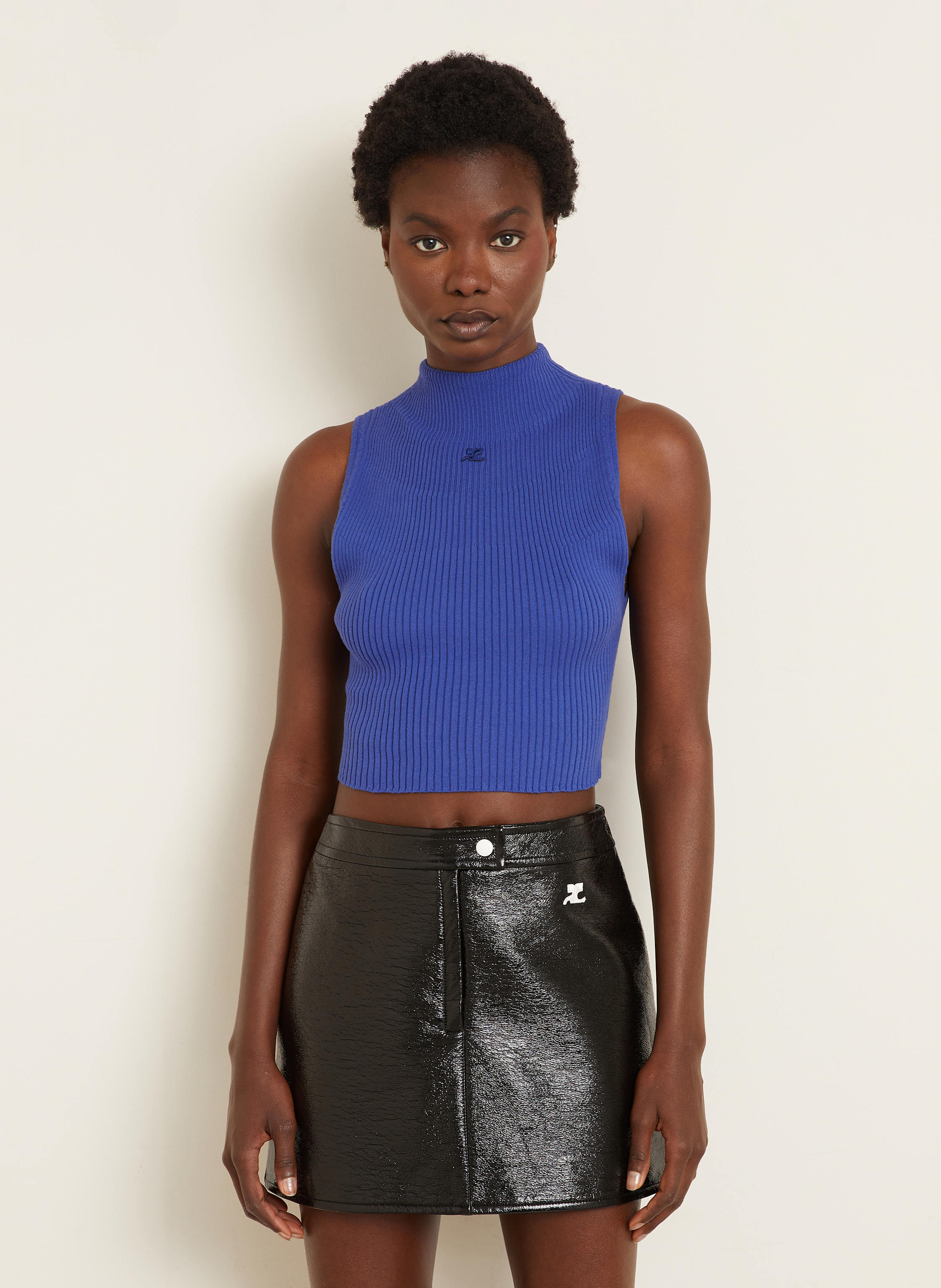 Thumbnail - Courrèges Cropped-Top blau