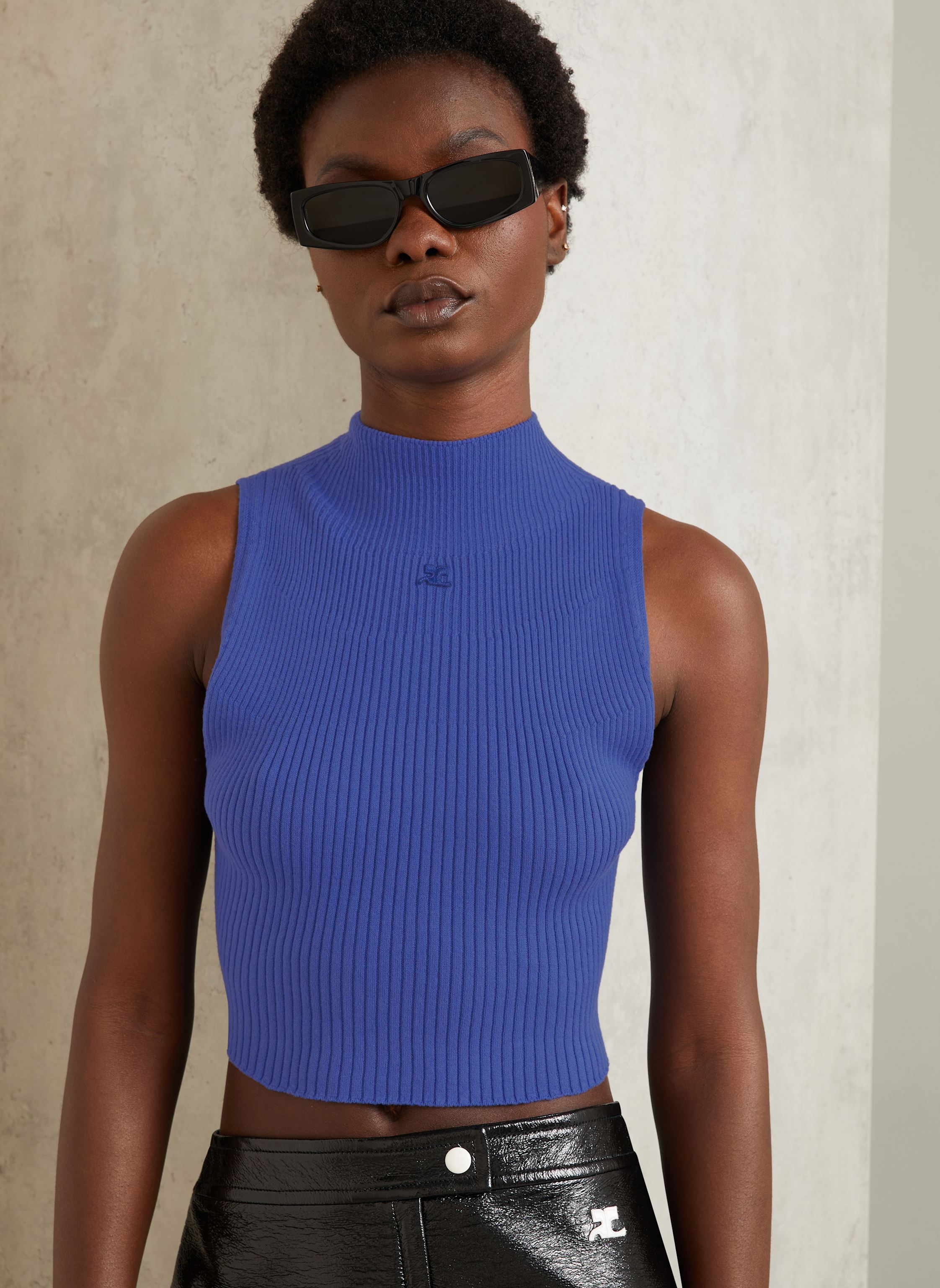 Thumbnail - Courrèges Cropped-Top blau