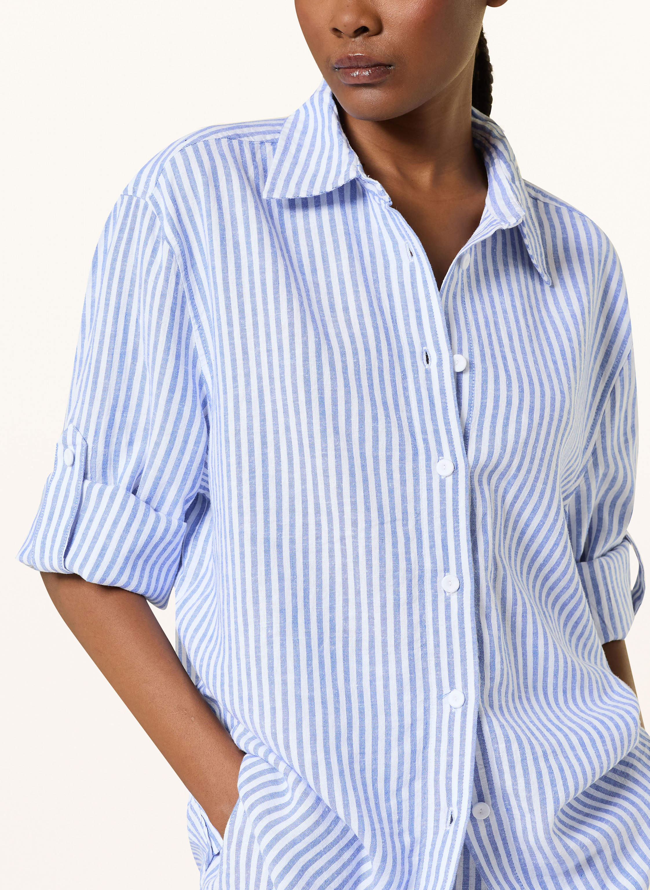 Thumbnail - Inwear Hemdbluse Rimoneiw Mit Leinen blau