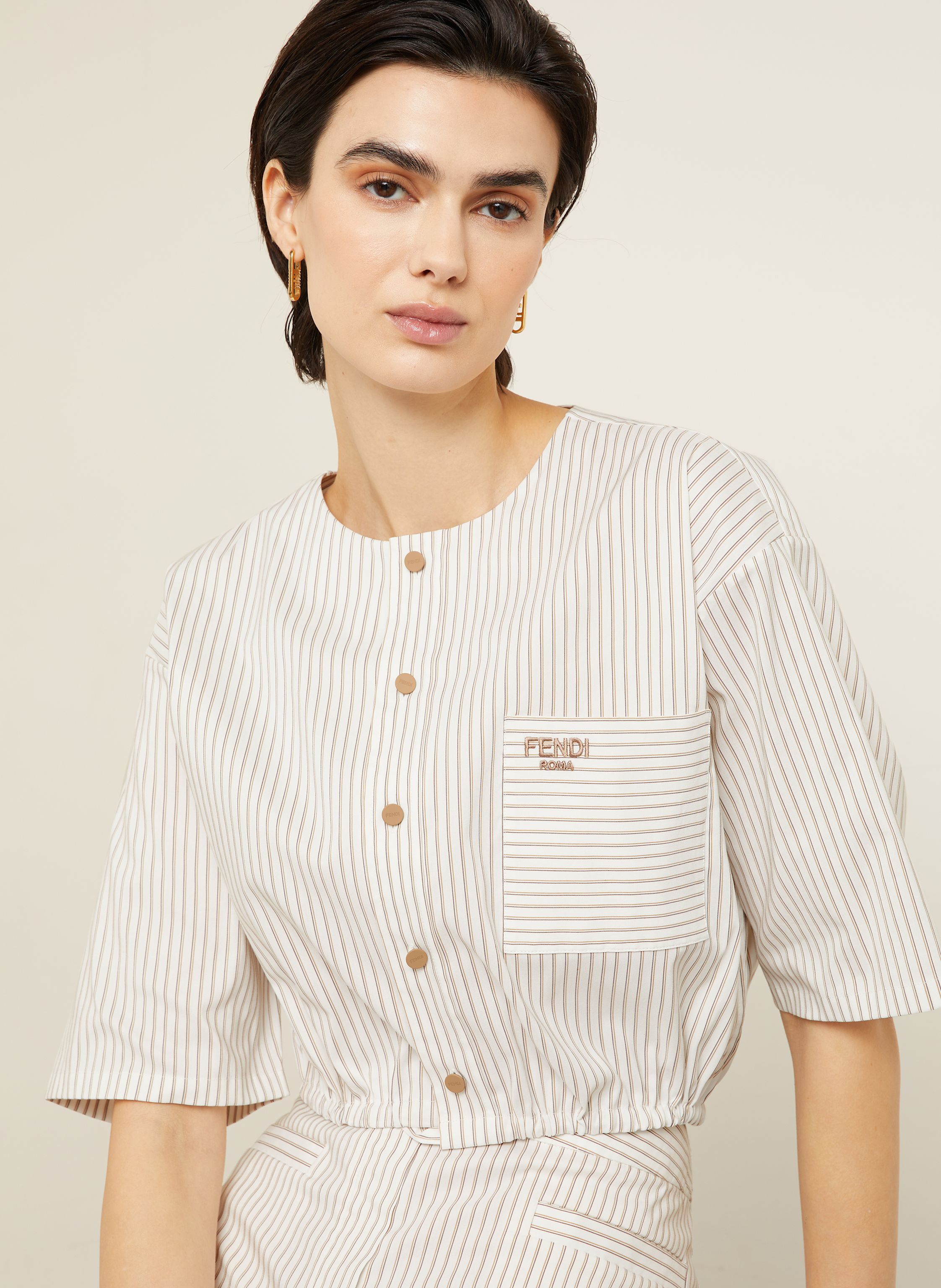 Thumbnail - Fendi Bluse beige