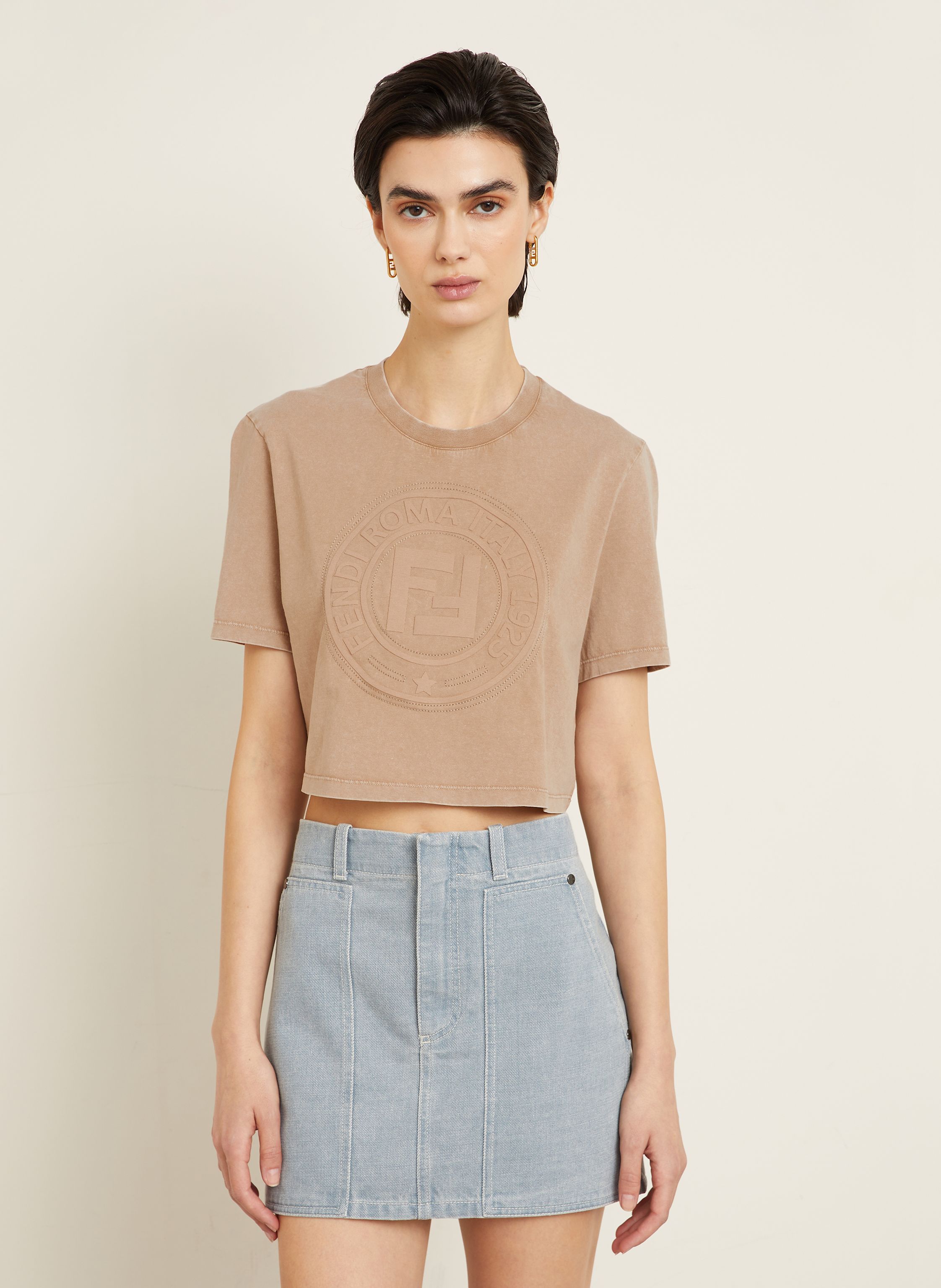 Thumbnail - Fendi Cropped-Shirt beige