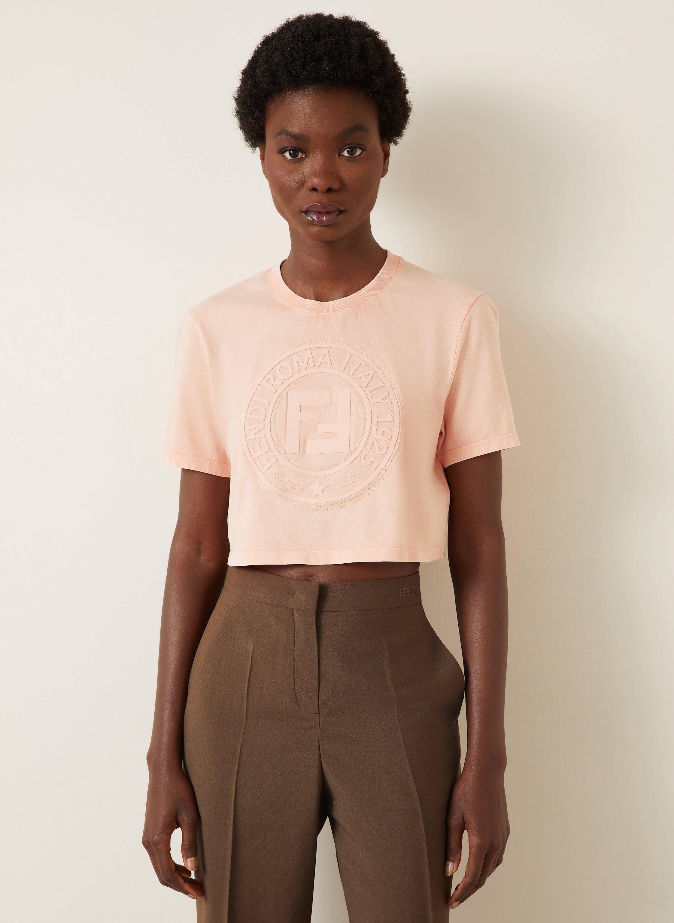 Thumbnail - Fendi Cropped-Shirt pink