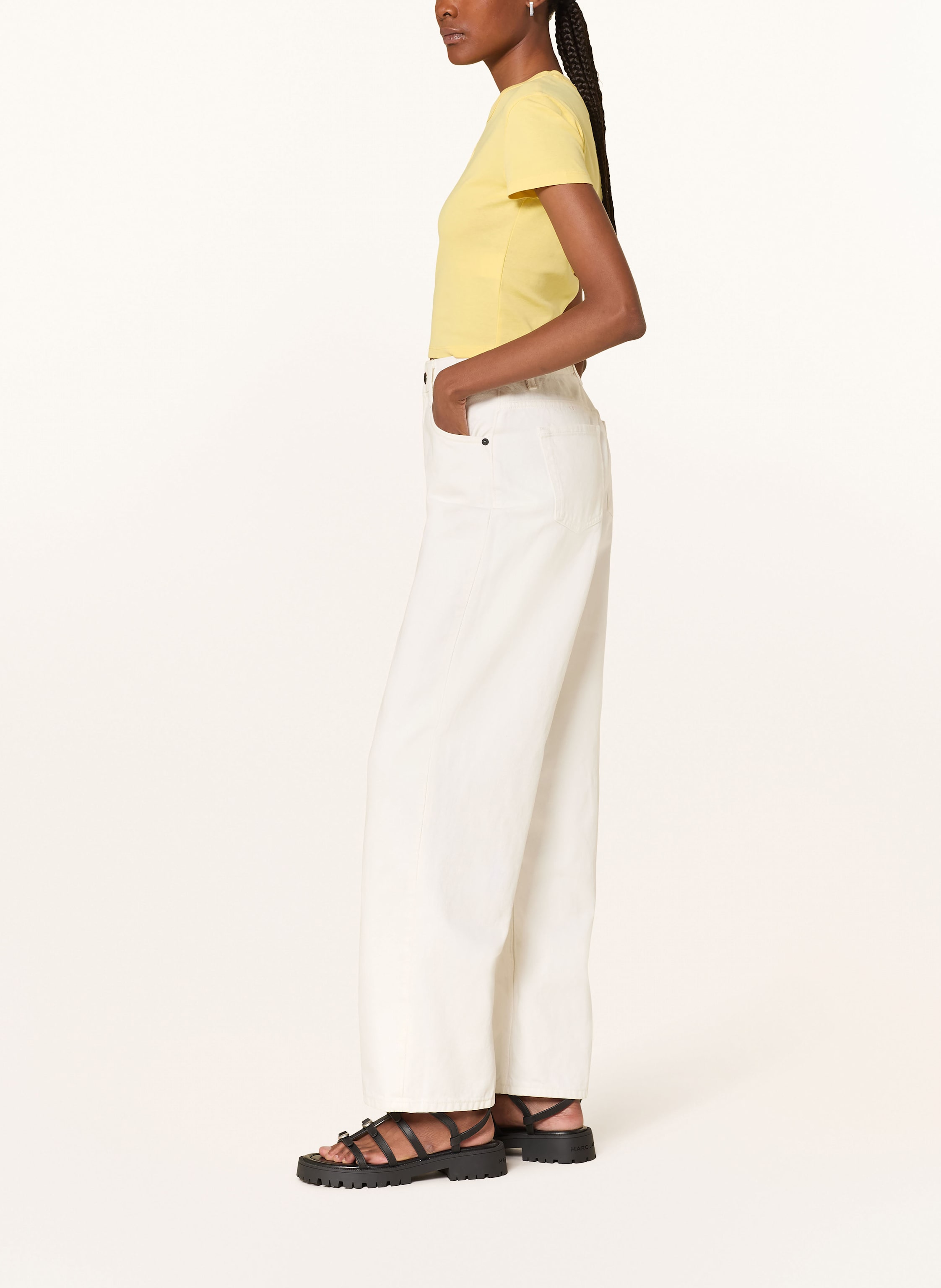 Thumbnail - Hugo Wide Leg Jeans Gisanna beige