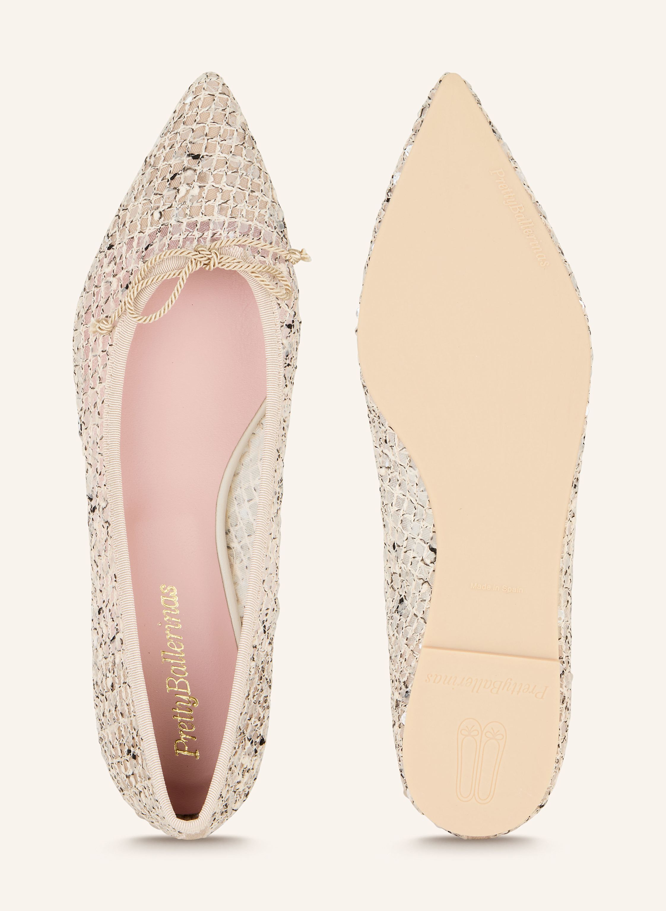 Thumbnail - Pretty Ballerinas Ballerinas Freja Mit Pailletten beige