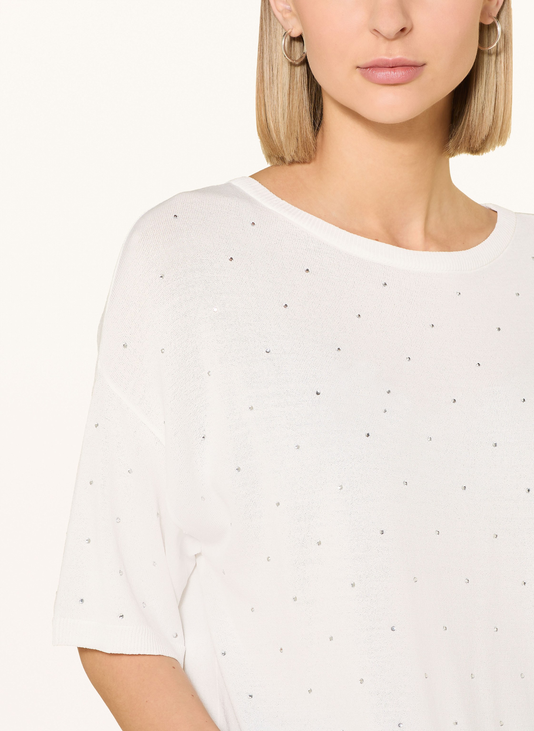 Thumbnail - Joseph Ribkoff Strickshirt Mit Schmucksteinen weiss