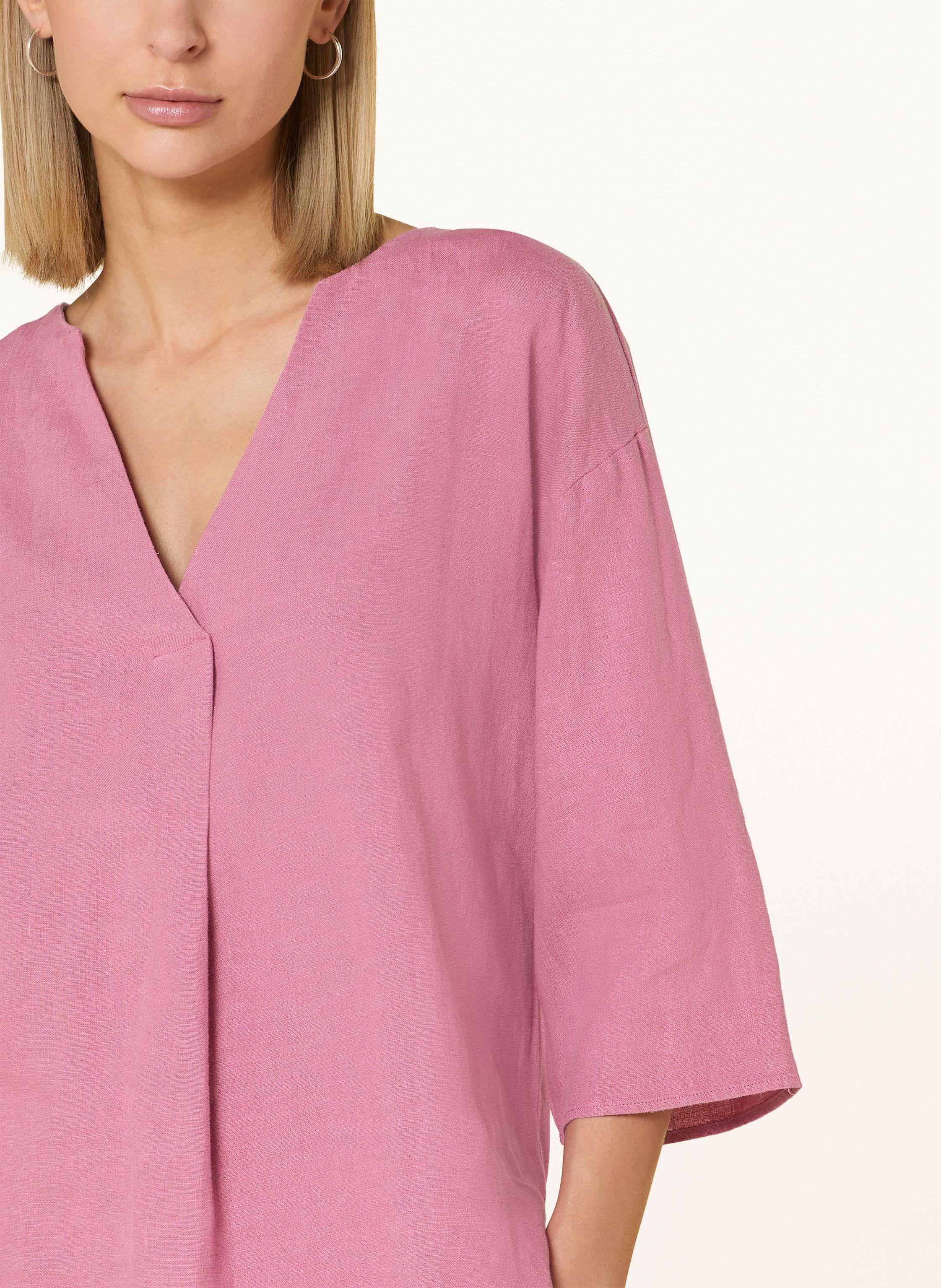 Thumbnail - Cartoon Blusenshirt Aus Leinen Mit 3/4-Arm pink