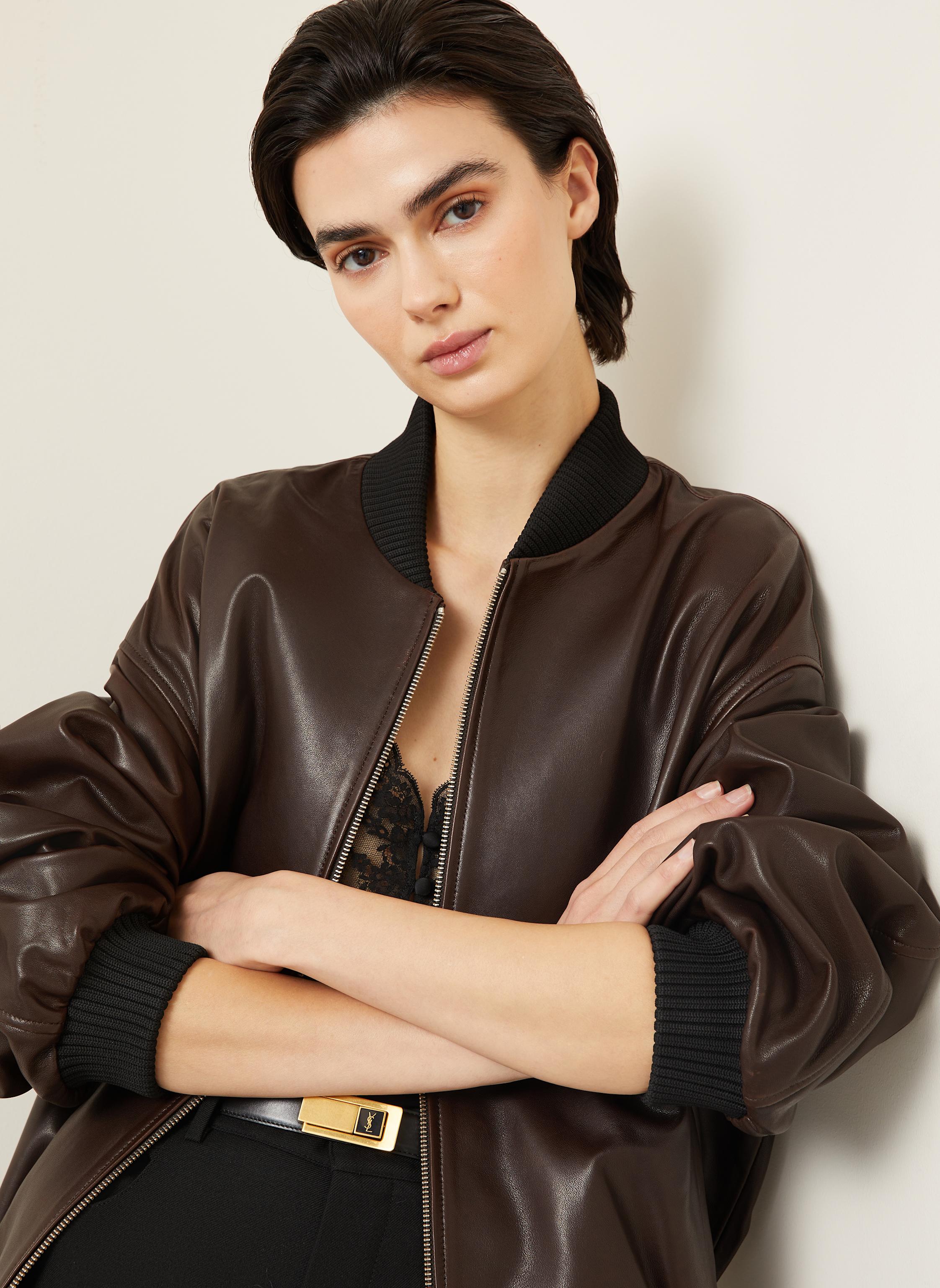Thumbnail - Nour Hammour Lederblouson Marly braun