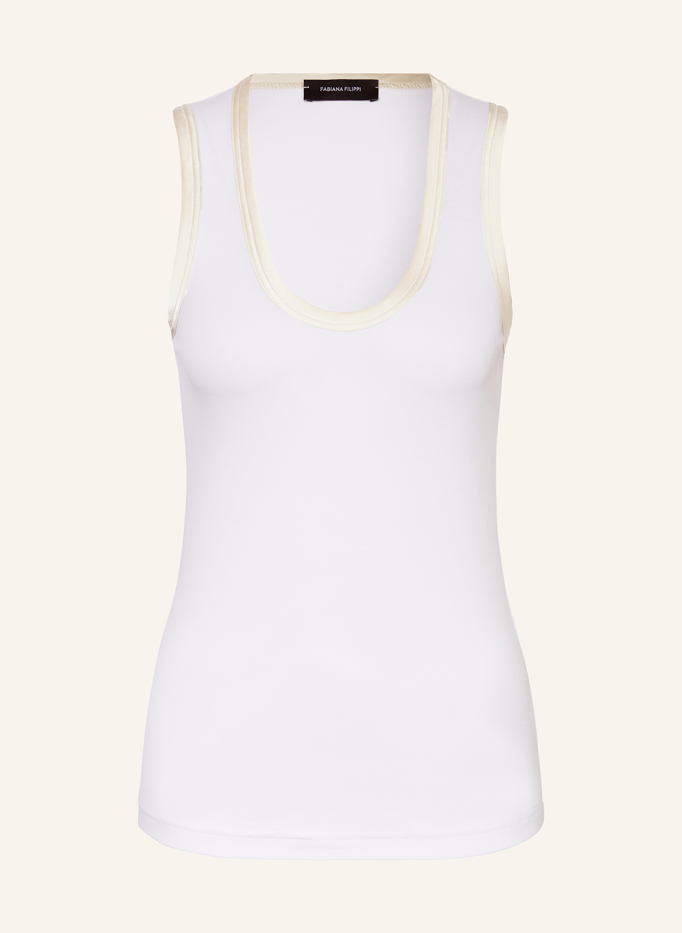 FABIANA FILIPPI Jersey top in white/ cream