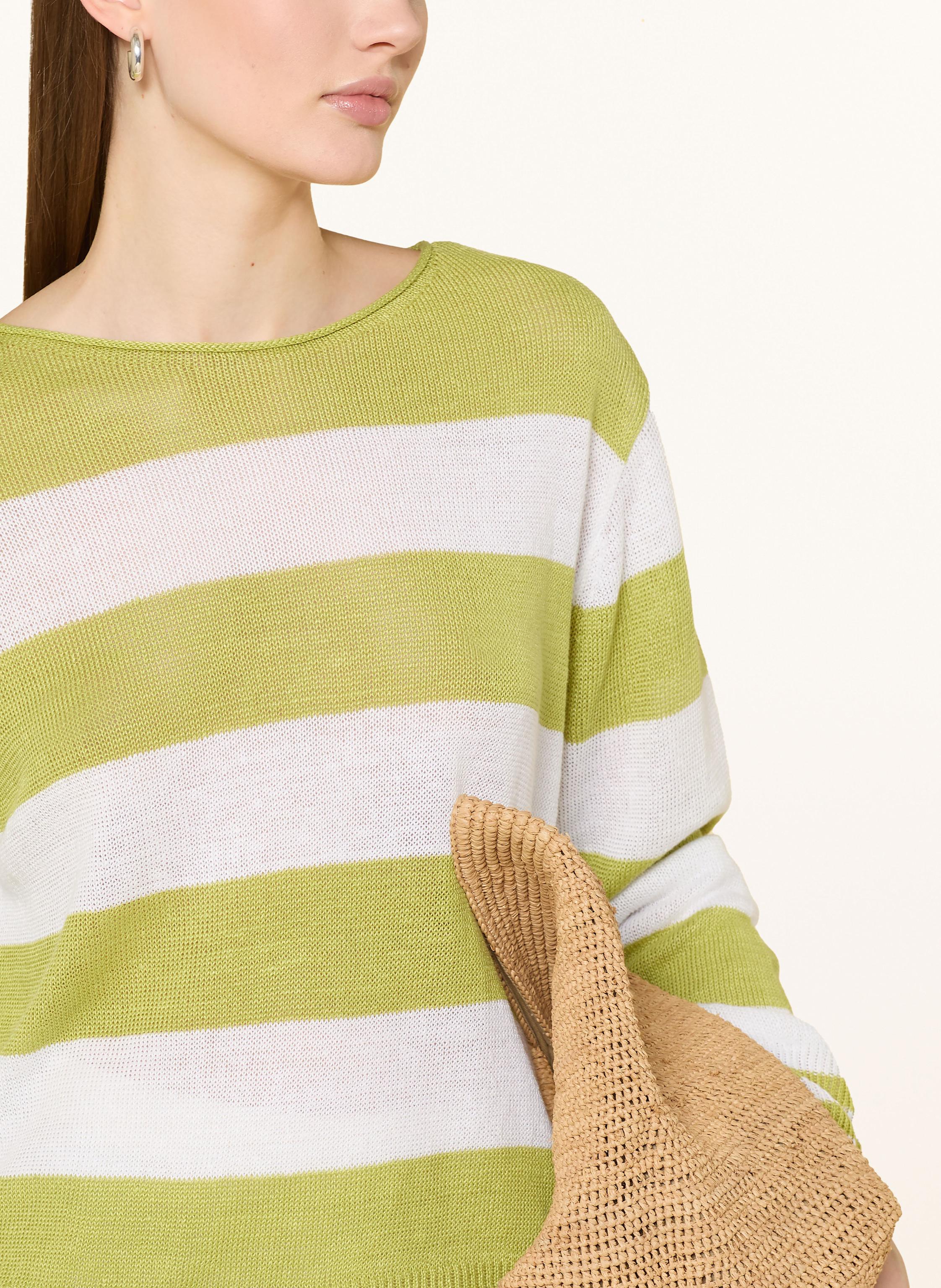 Thumbnail - Oui Leinenpullover gruen