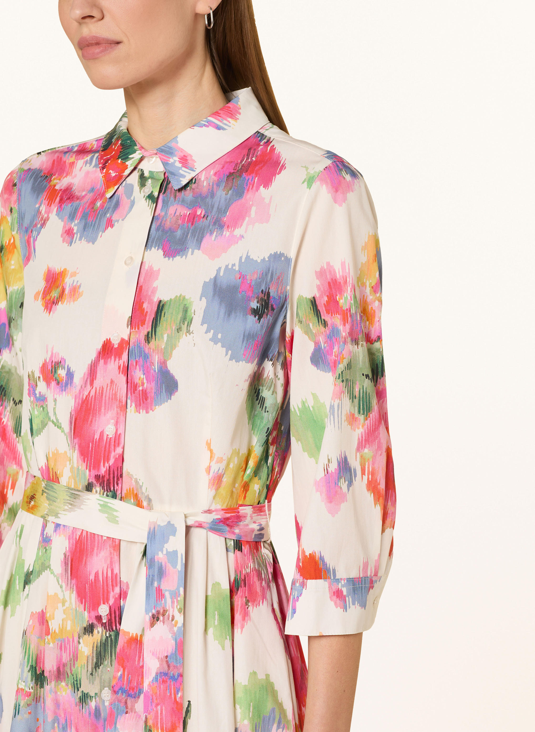 Thumbnail - Oui Hemdblusenkleid Mit 3/4-Arm pink