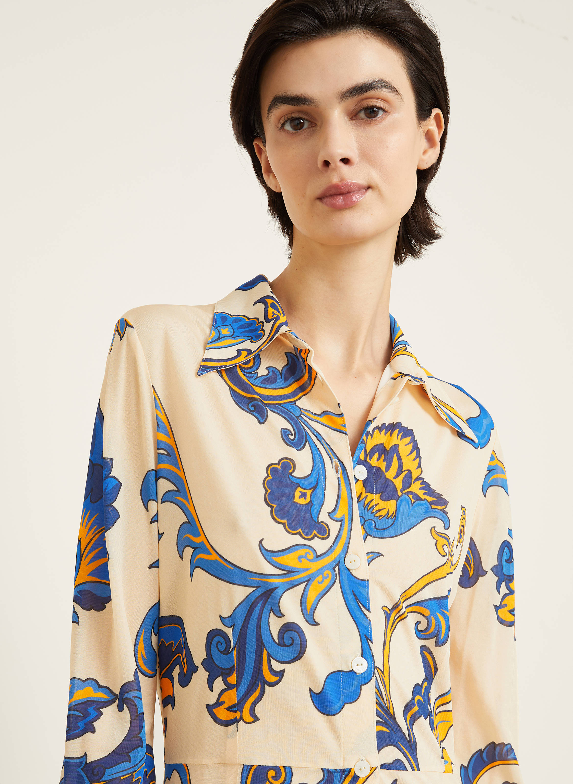 Thumbnail - Etro Hemdblusenkleid beige