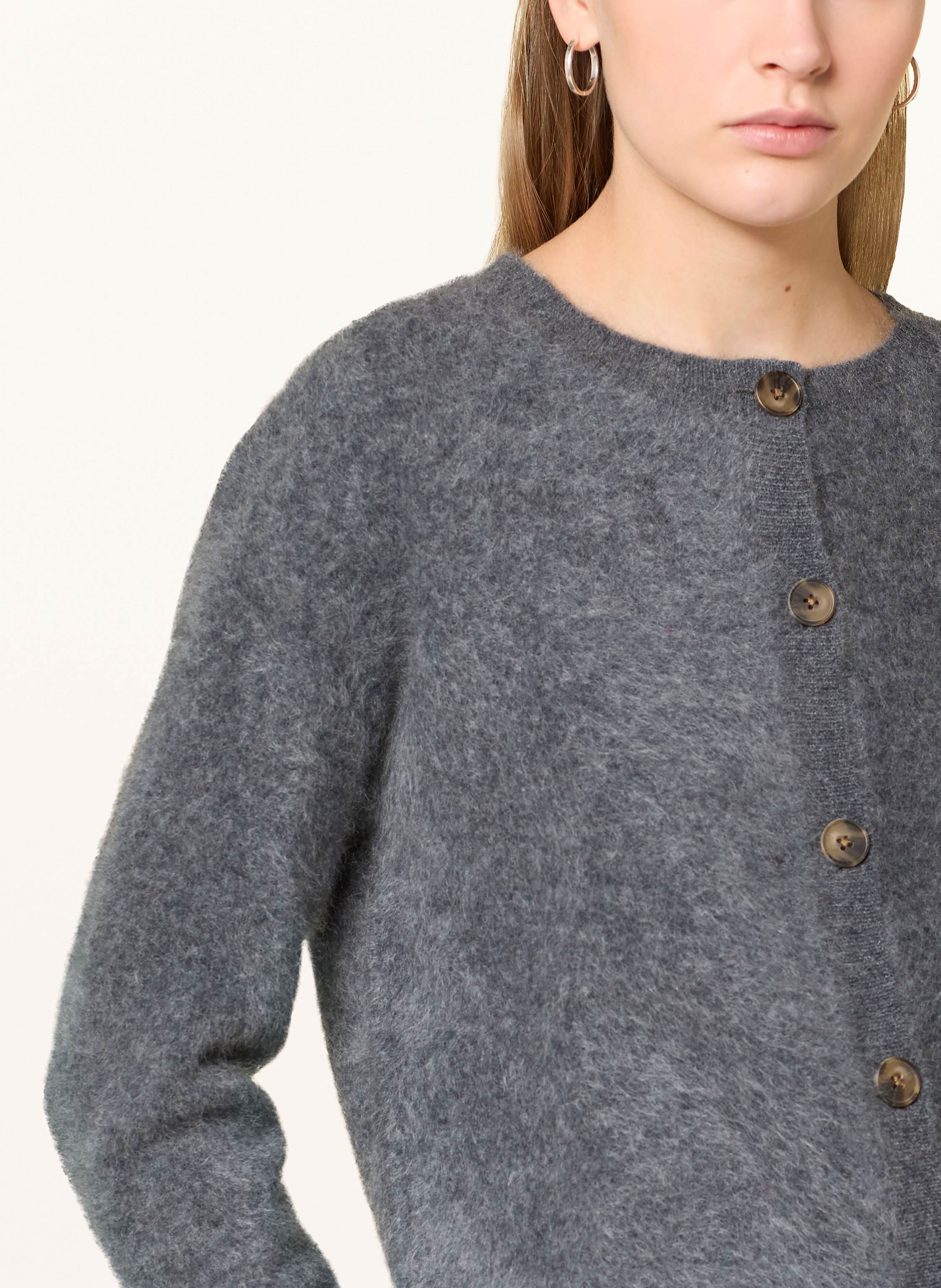 Thumbnail - Darling Harbour Strickjacke Aus Cashmere grau