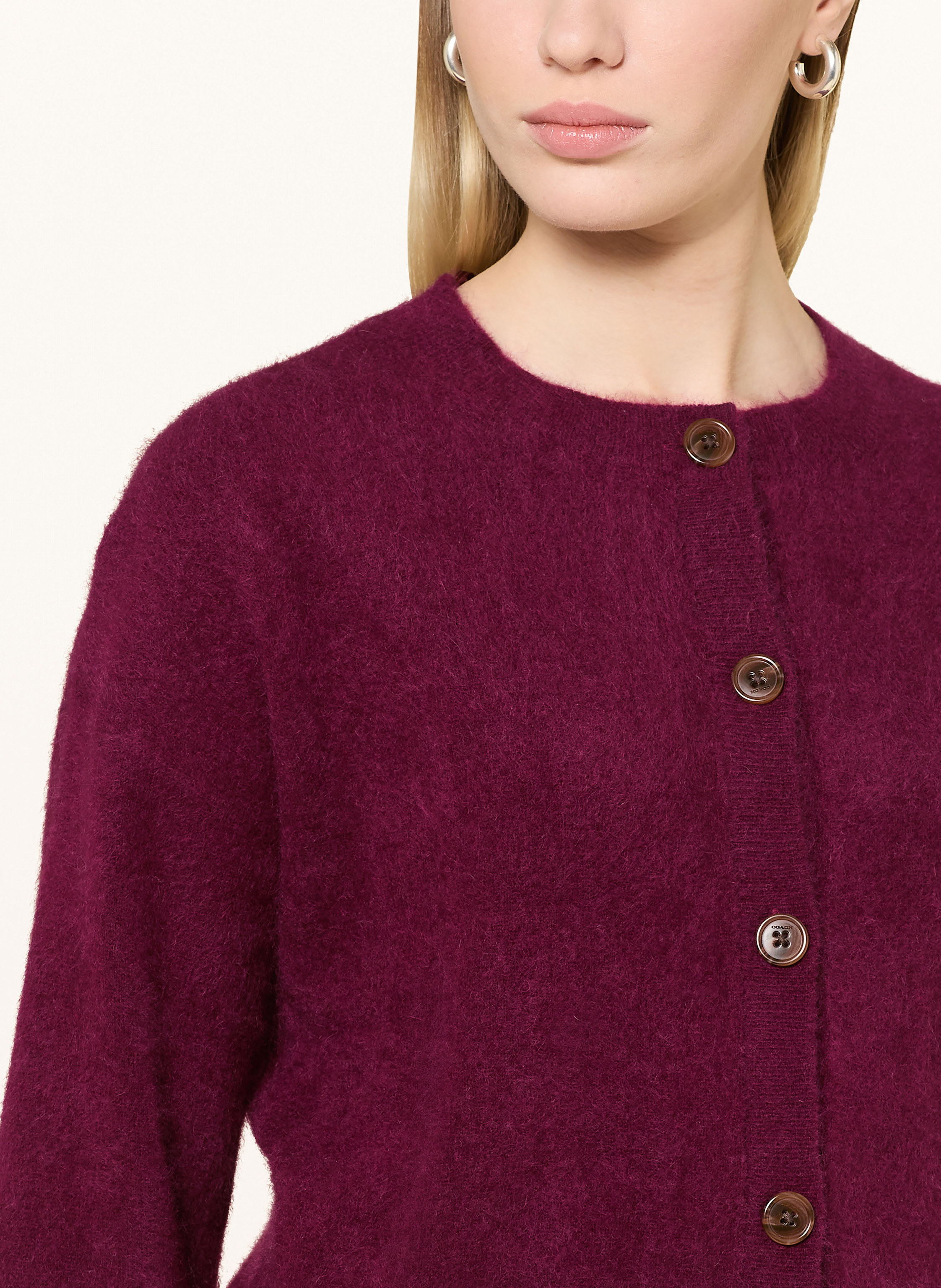 Thumbnail - Darling Harbour Strickjacke Aus Cashmere rot