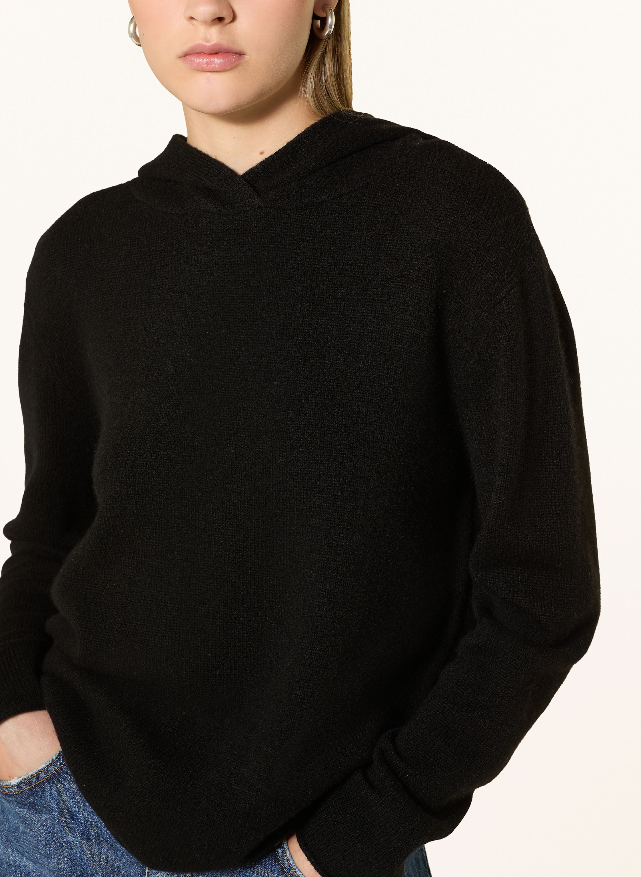 Thumbnail - Darling Harbour Strick-Hoodie Mit Cashmere schwarz