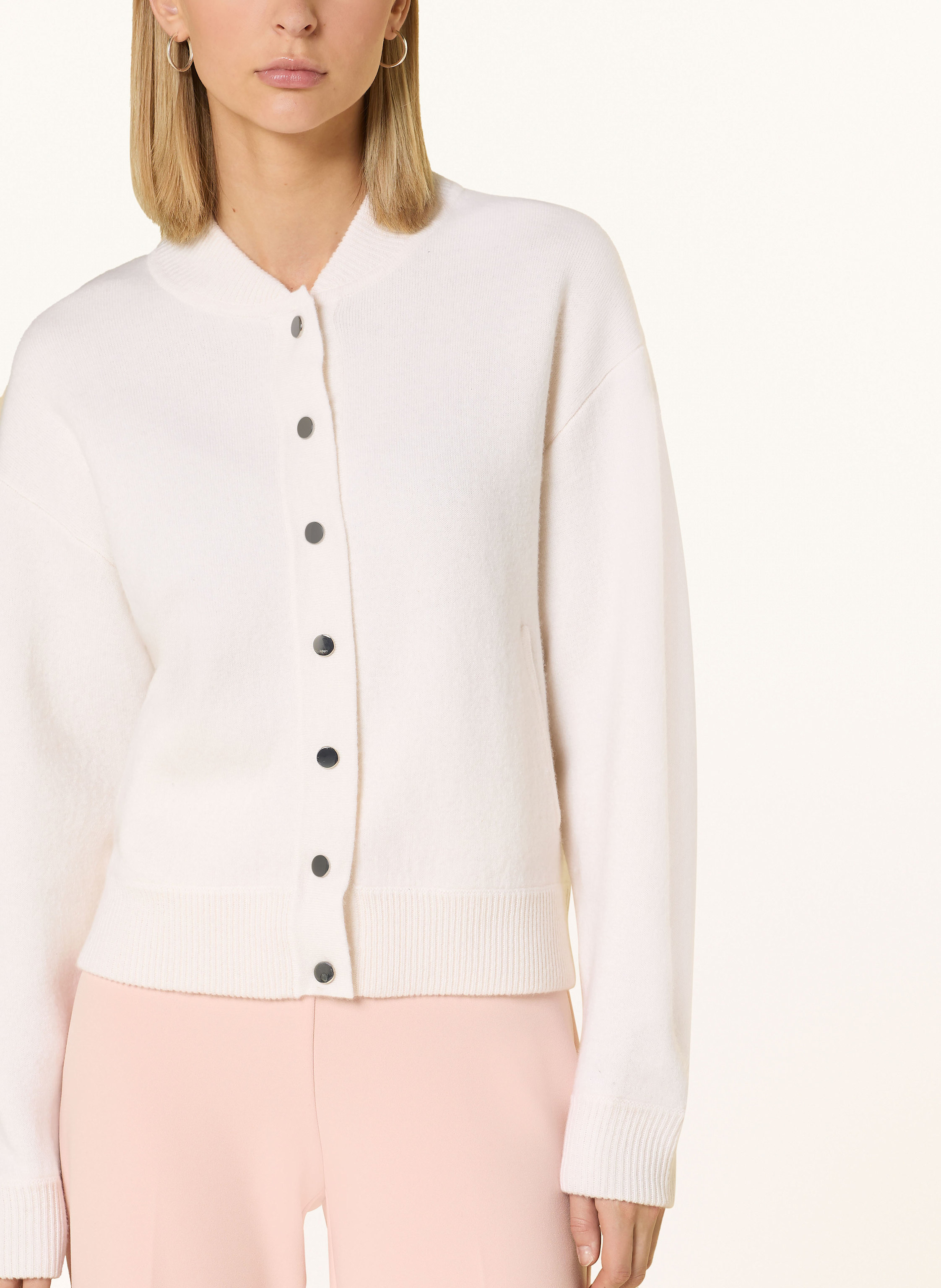 Thumbnail - Darling Harbour Strickjacke Mit Cashmere weiss