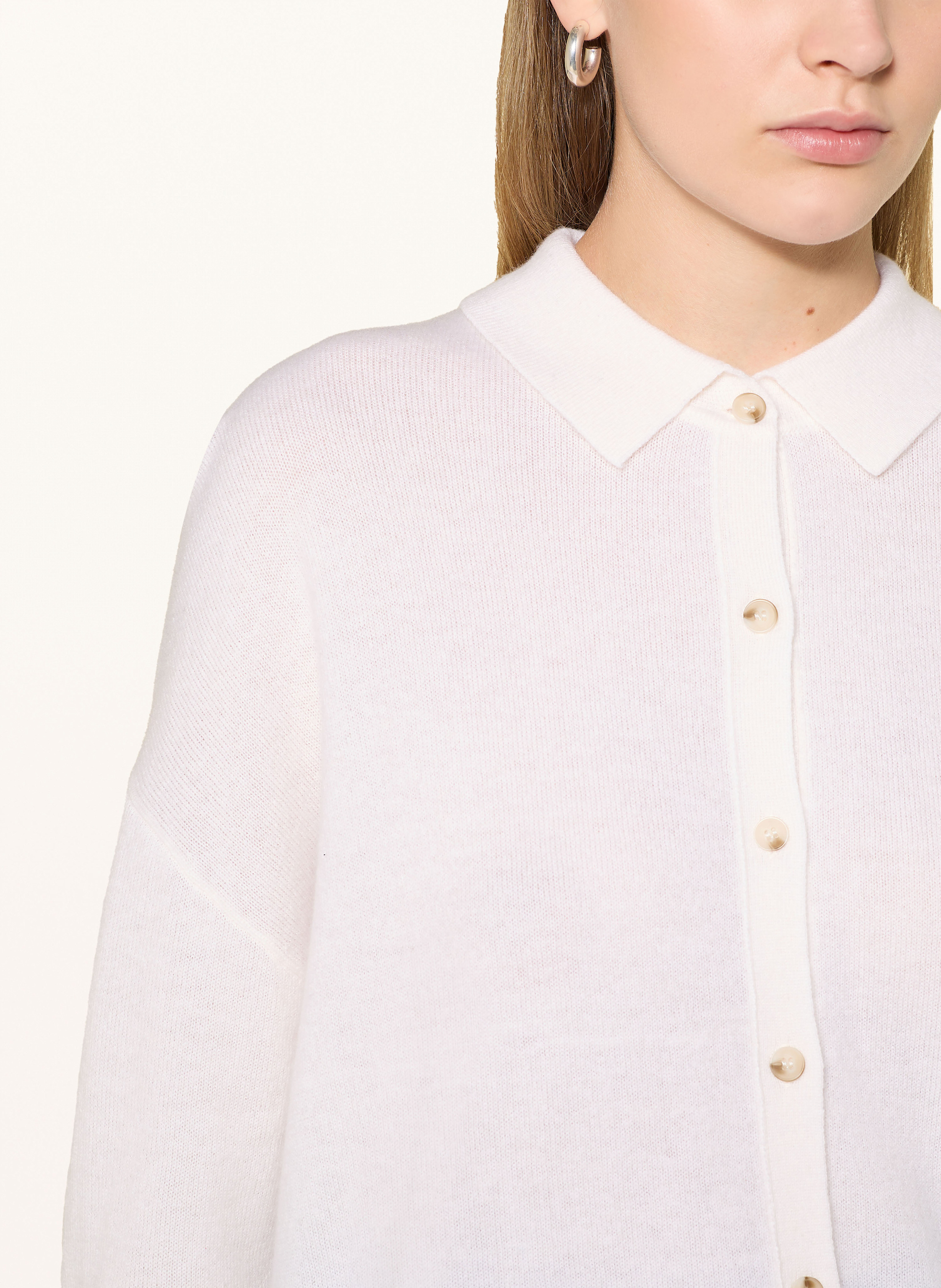Thumbnail - Darling Harbour Strickbluse Mit Cashmere weiss