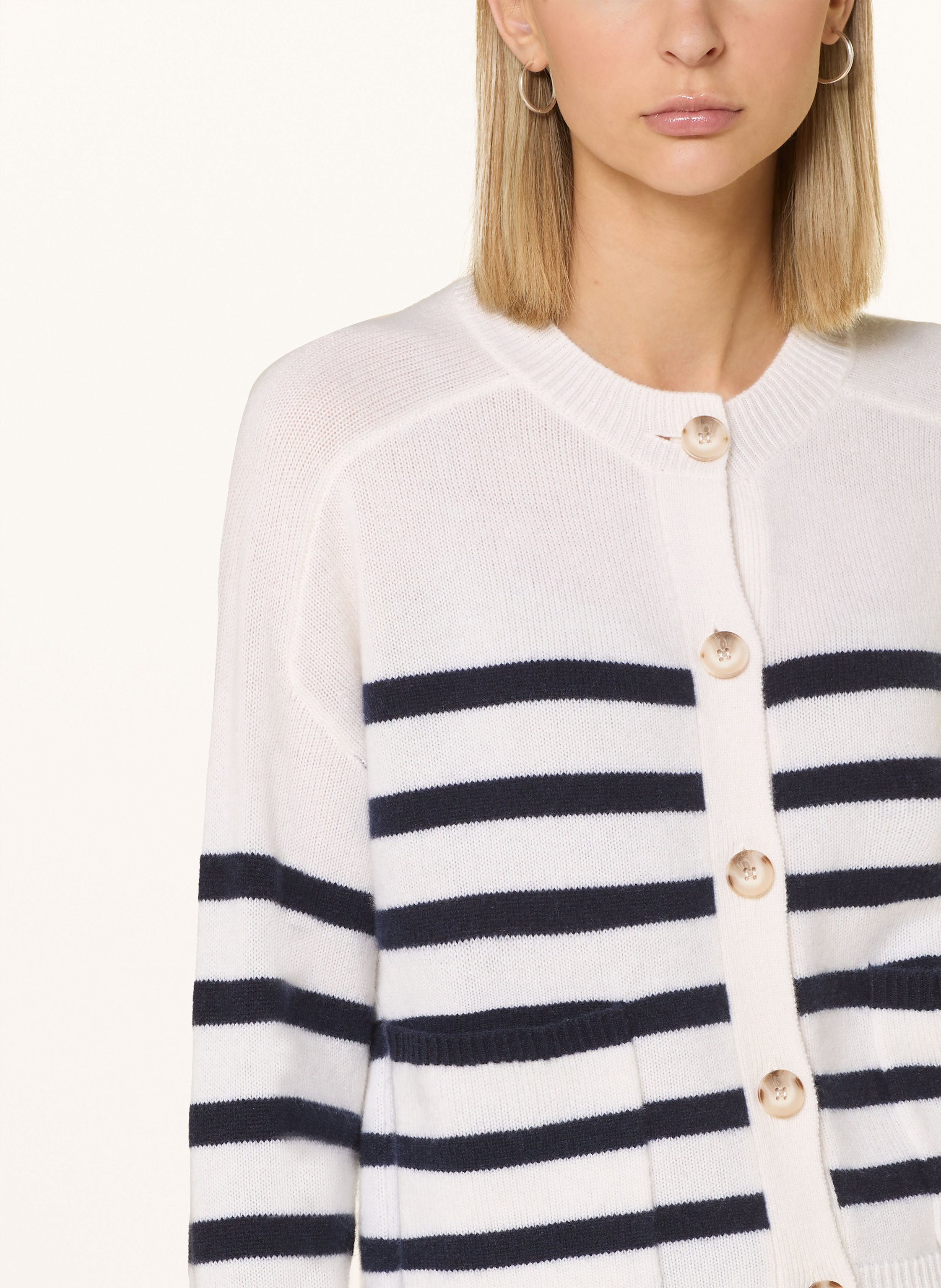 Thumbnail - Darling Harbour Strickjacke Mit Cashmere weiss