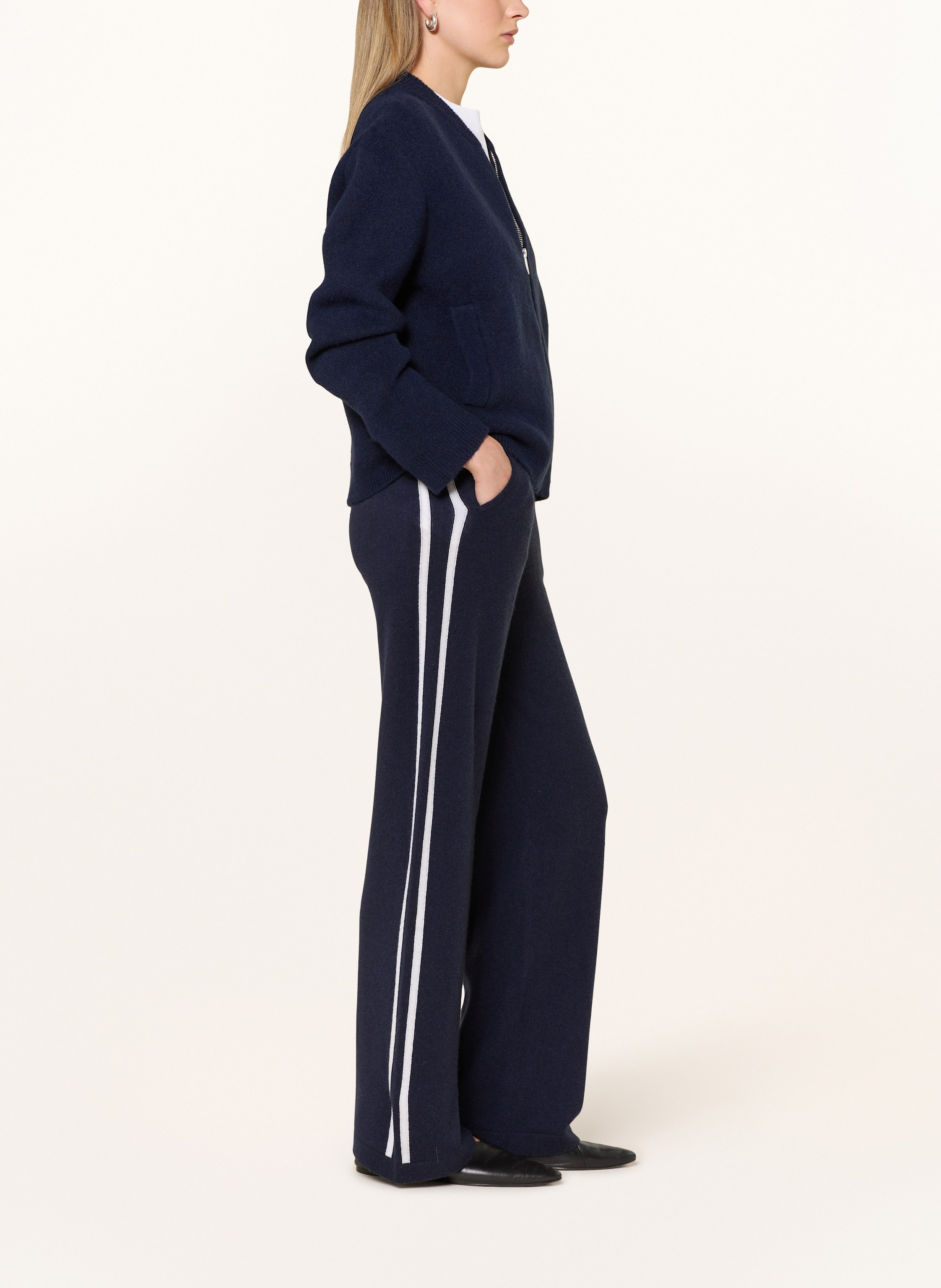Thumbnail - Darling Harbour Strickhose Mit Cashmere blau