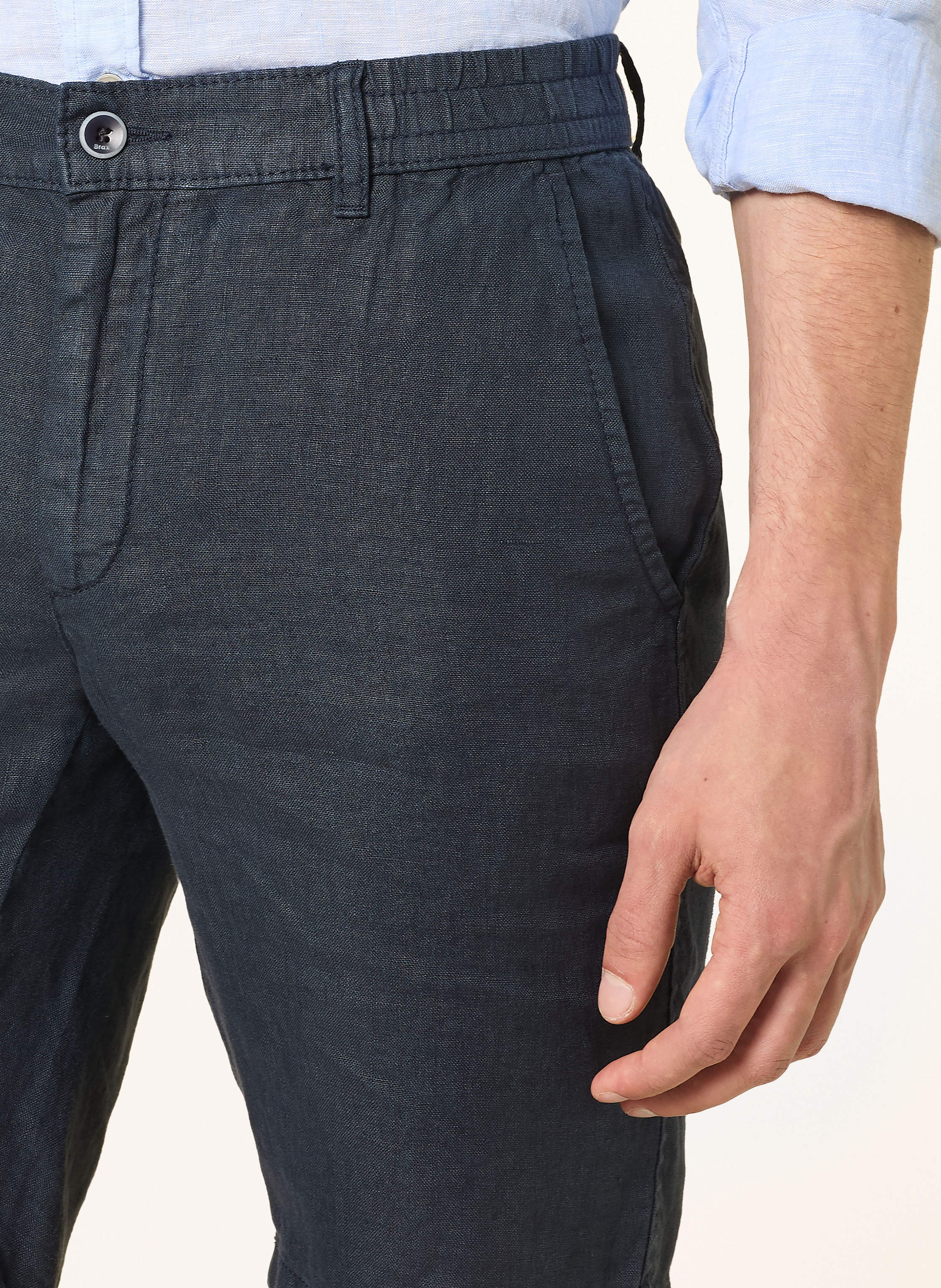 Thumbnail - Brax Leinenshorts Balu Modern Fit blau