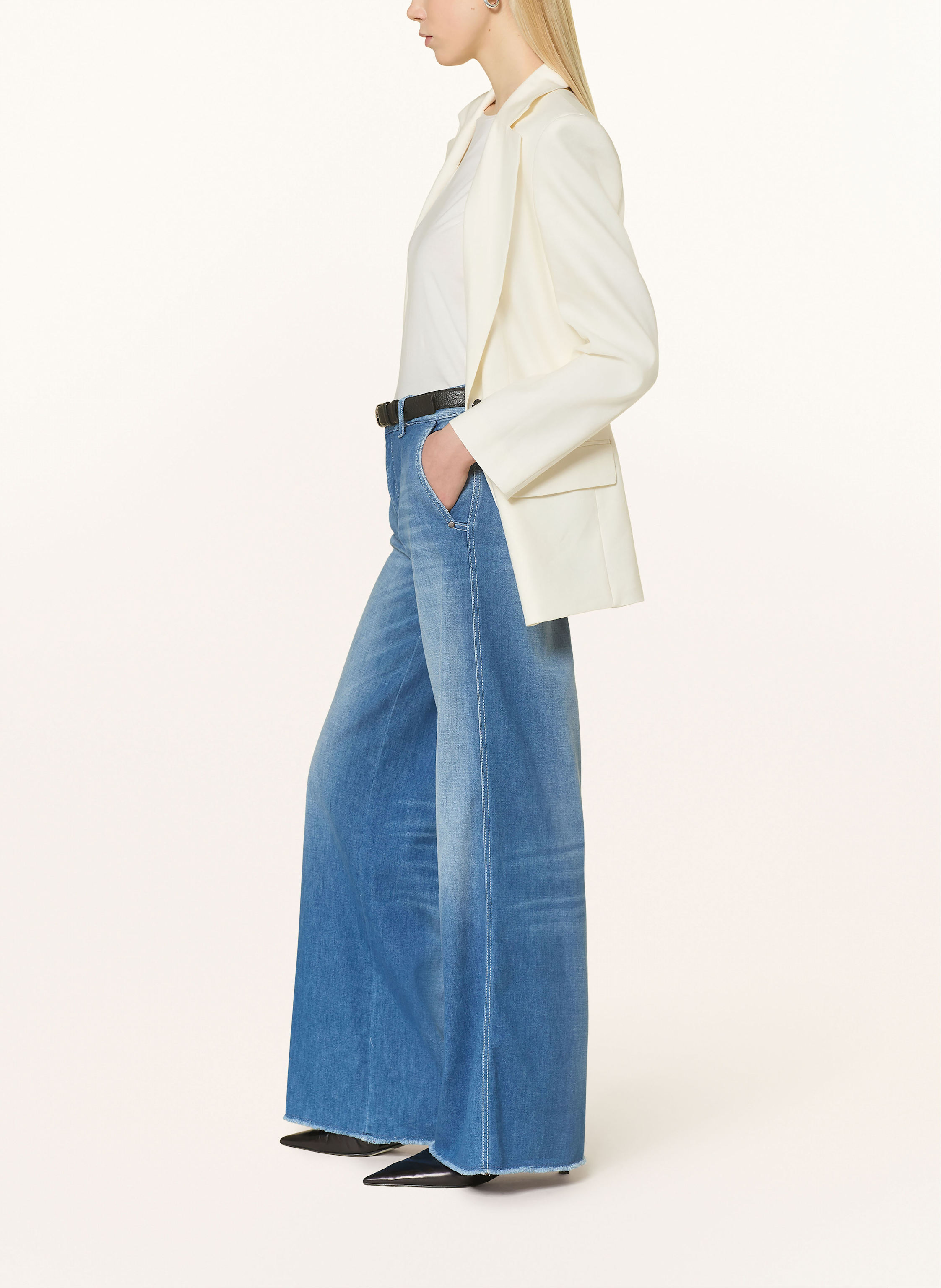 Thumbnail - Cambio Wide Leg Jeans Alek blau