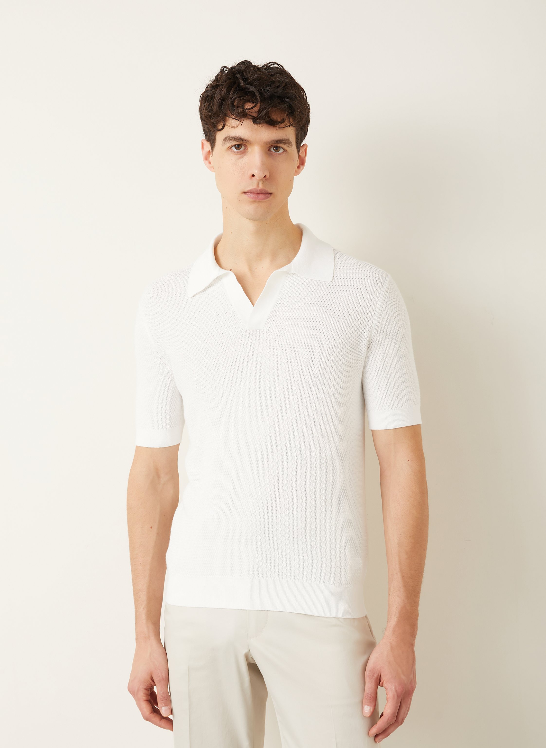 Thumbnail - Zegna Strick-Poloshirt weiss
