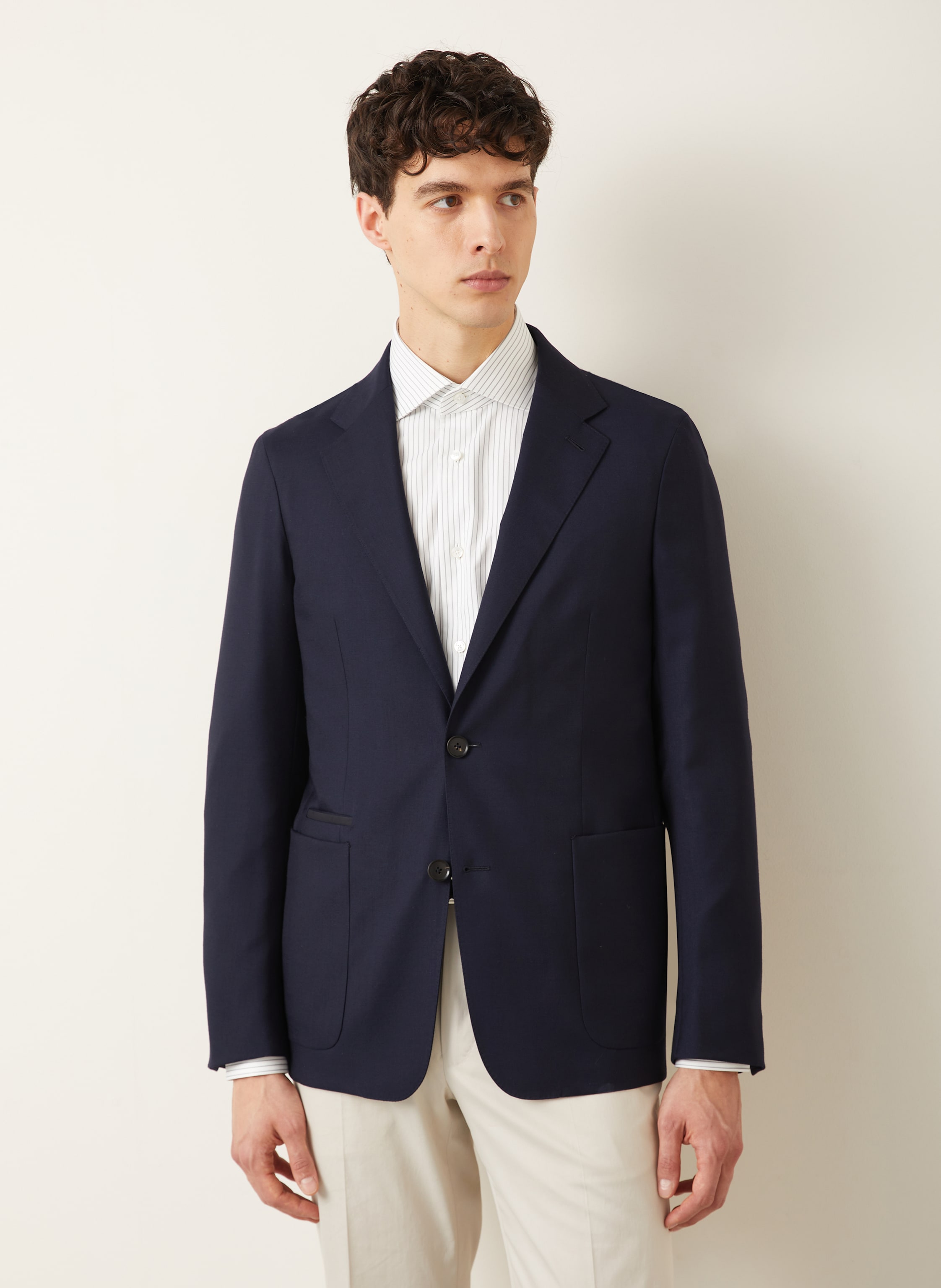 Thumbnail - Zegna Cashmere-Sakko Regular Fit blau