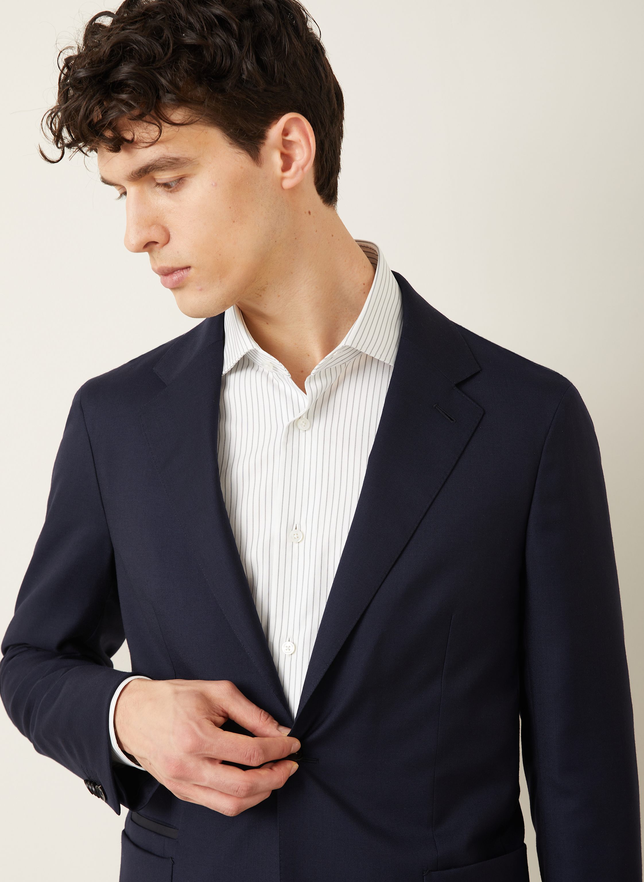 Thumbnail - Zegna Cashmere-Sakko Regular Fit blau