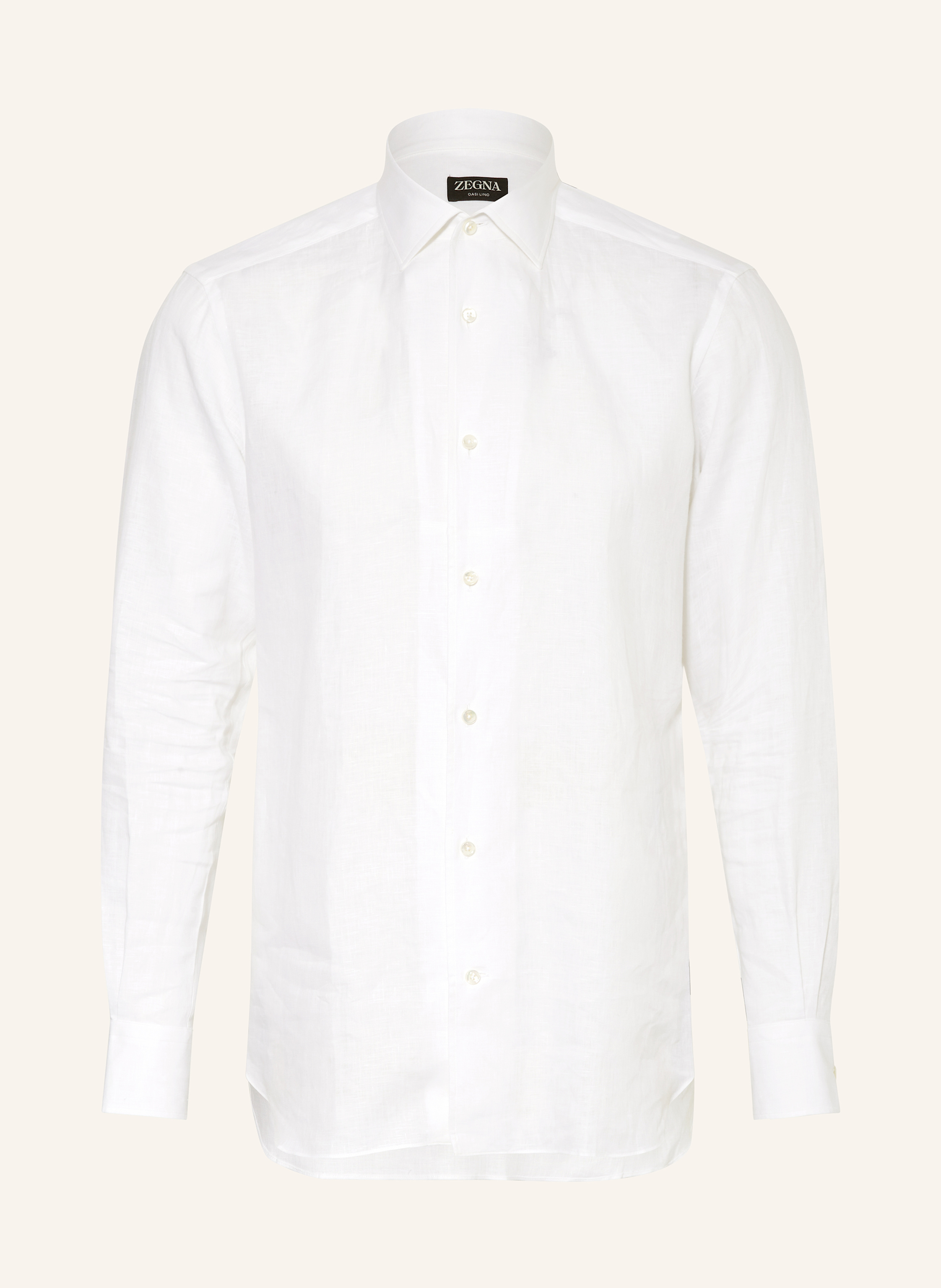 Zegna Zegna Leinenhemd Regular Fit weiss in WEISS