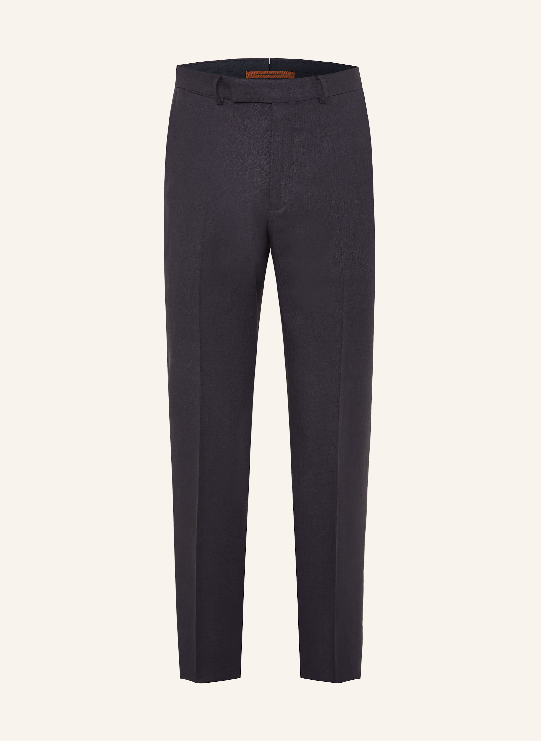 Zegna Zegna Anzughose Regular Fit Aus Leinen blau in DUNKELBLAU