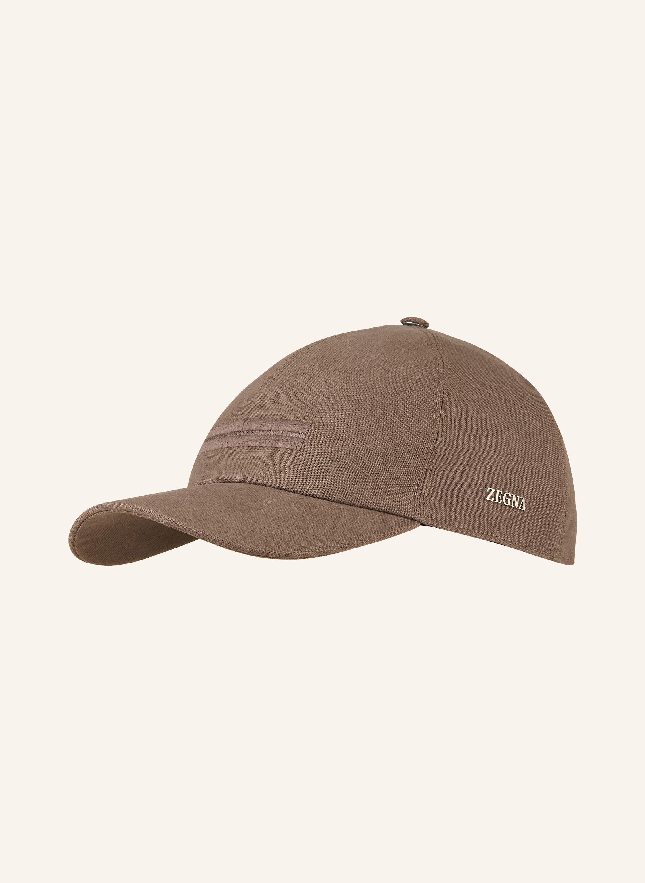 Zegna Zegna Leinen-Cap braun in BRAUN