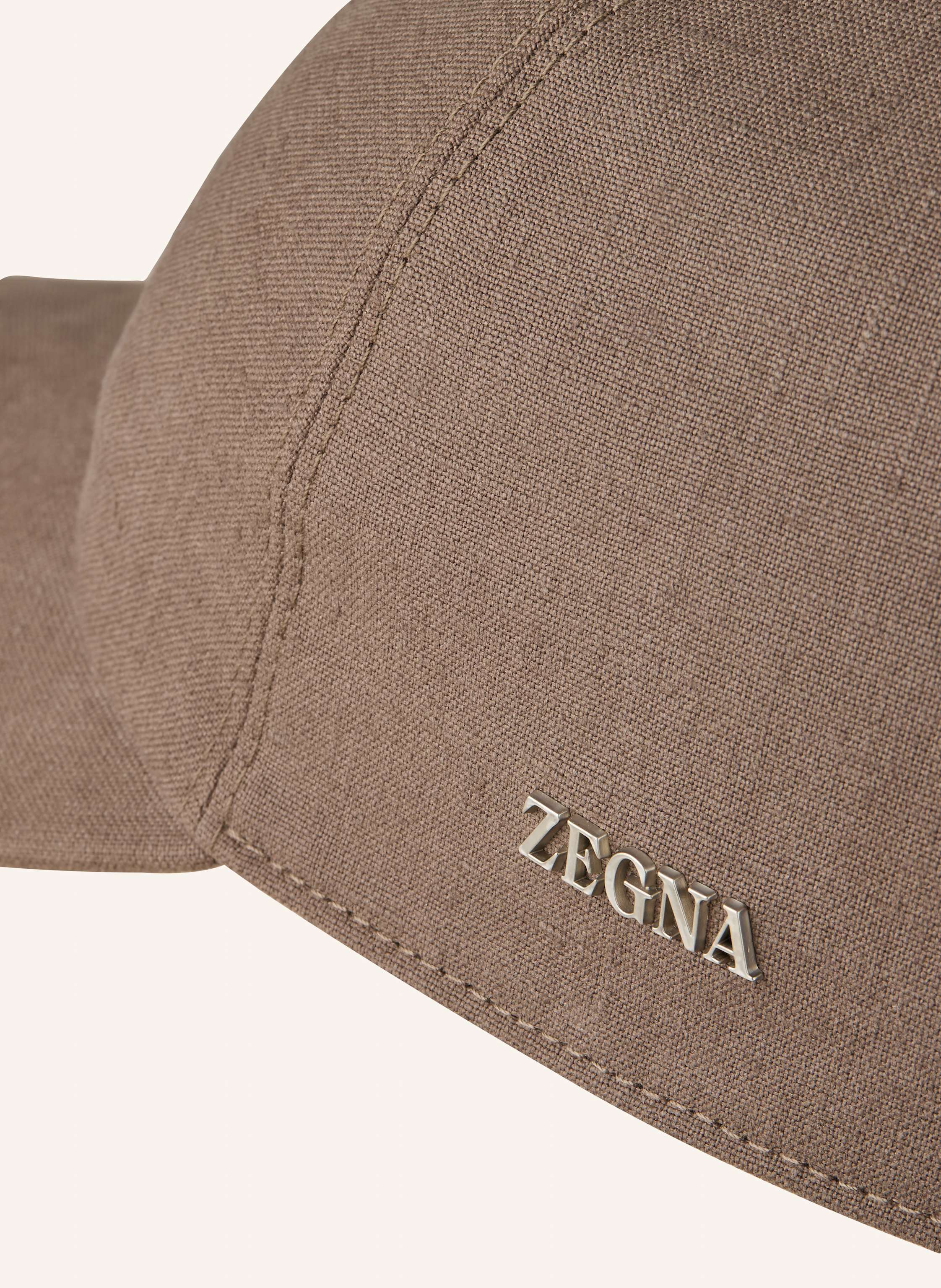 Thumbnail - Zegna Leinen-Cap braun