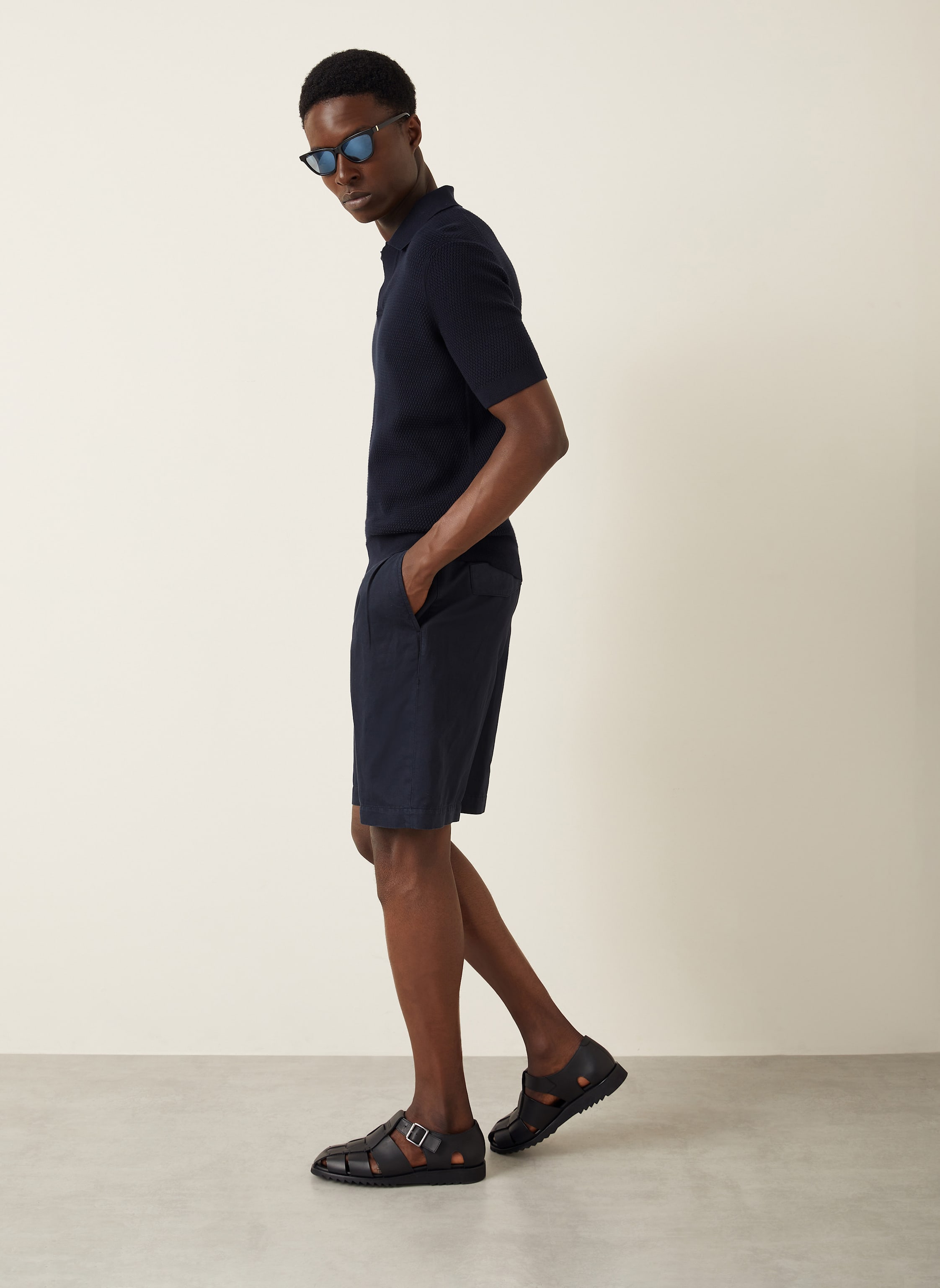 Thumbnail - Zegna Shorts Mit Leinen blau