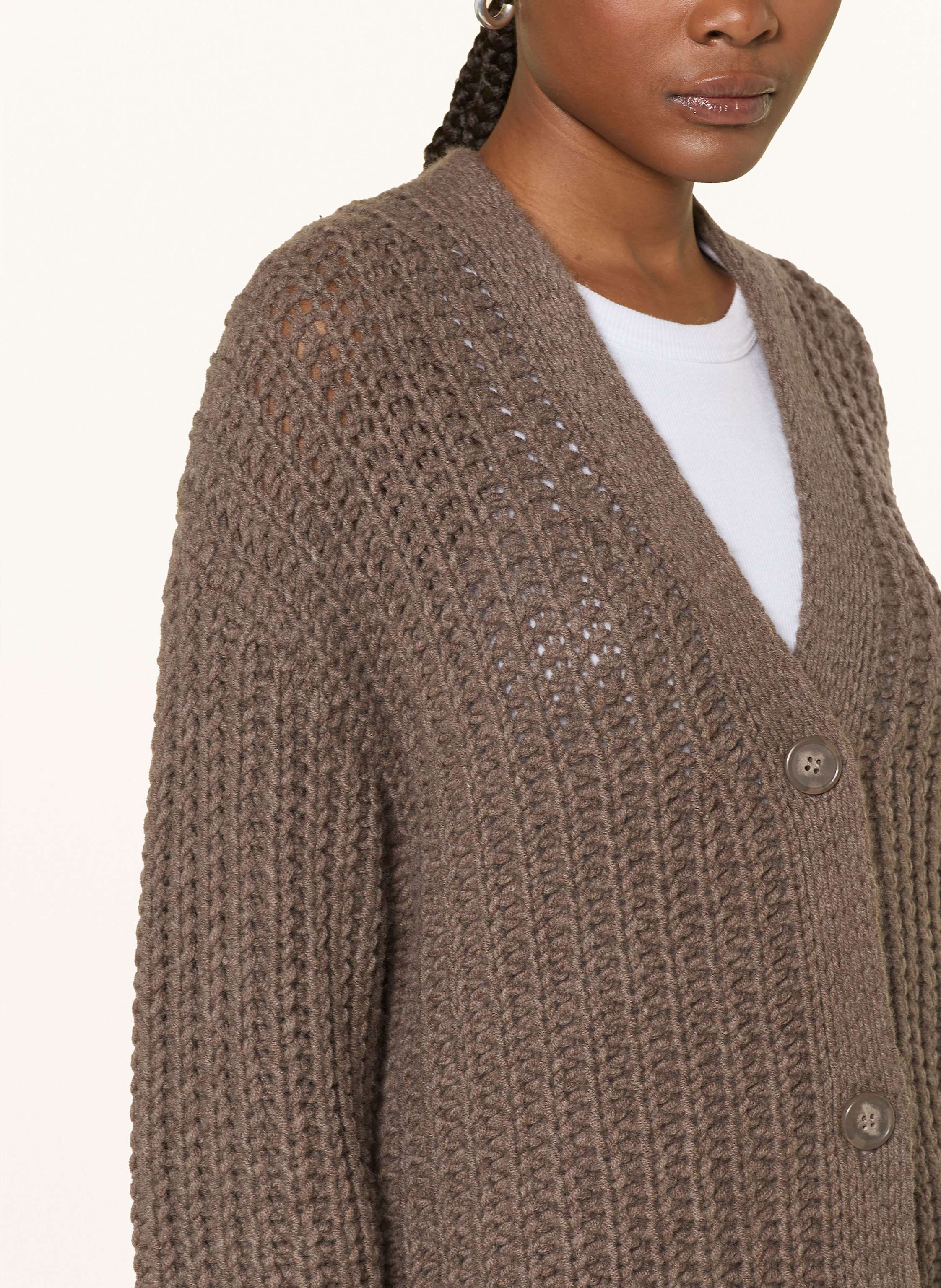 Thumbnail - Mrs & Hugs Strickjacke Mit Cashmere braun