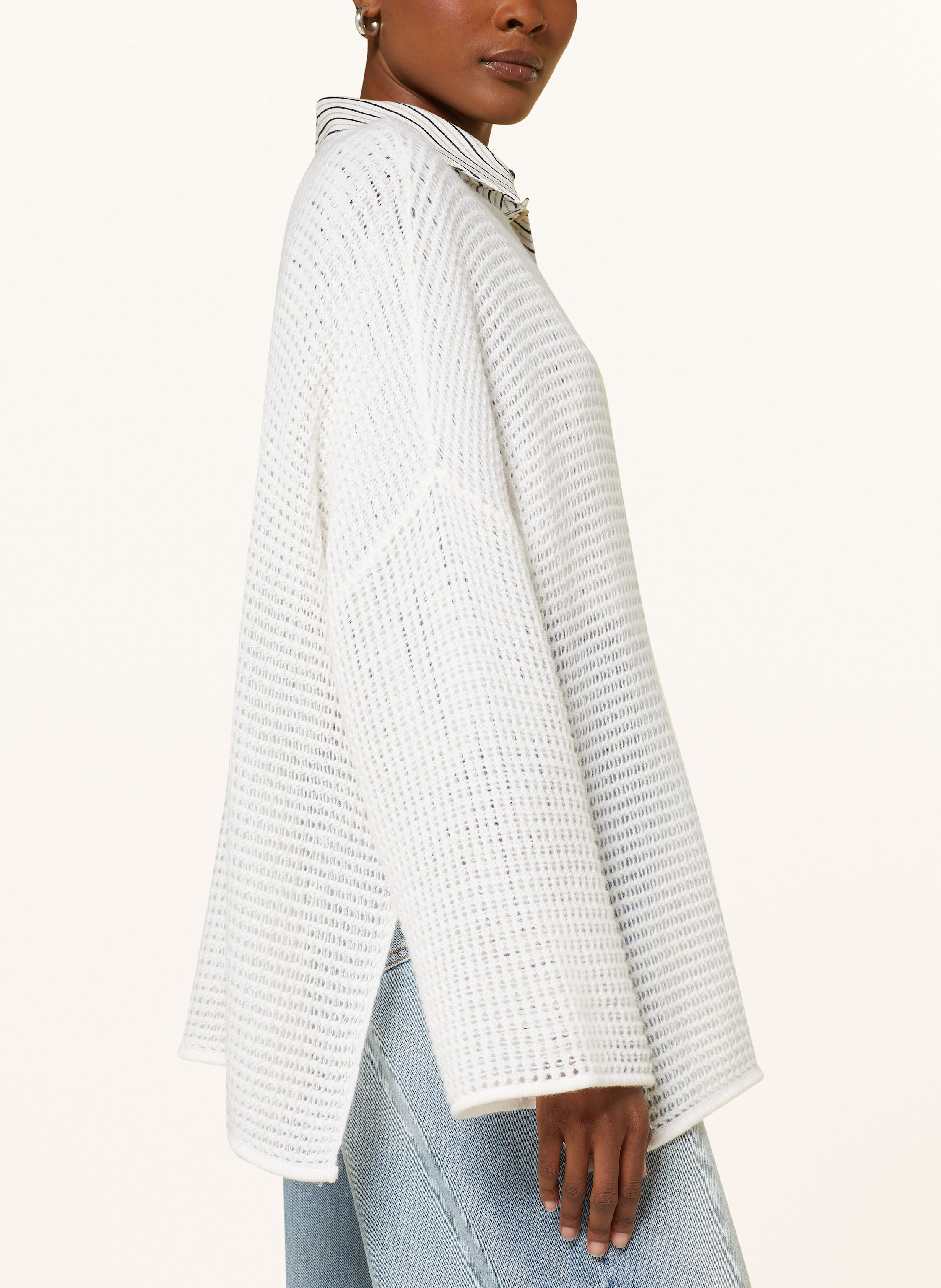 Thumbnail - Mrs & Hugs Oversized-Pullover Mit Cashmere weiss