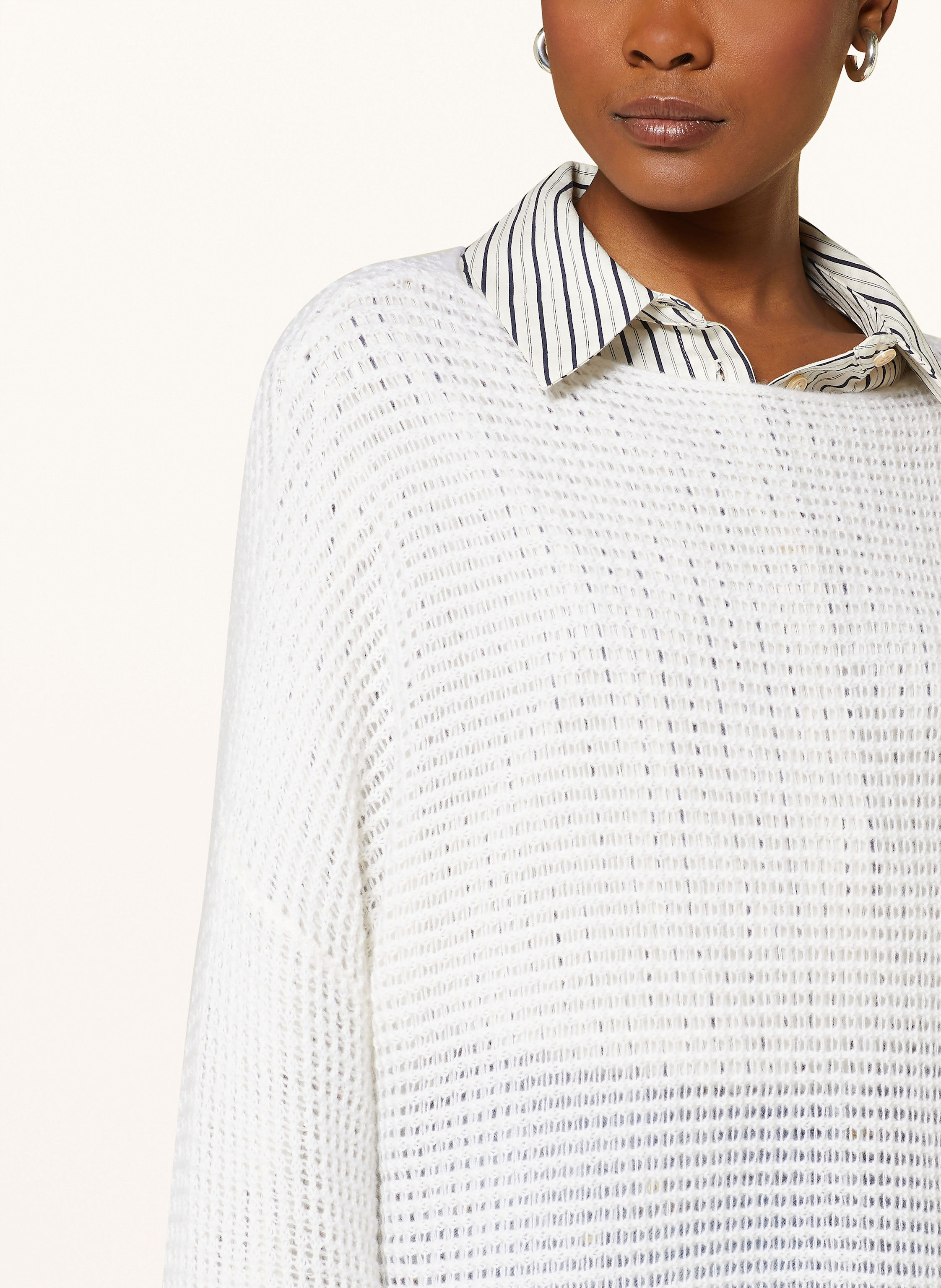 Thumbnail - Mrs & Hugs Oversized-Pullover Mit Cashmere weiss
