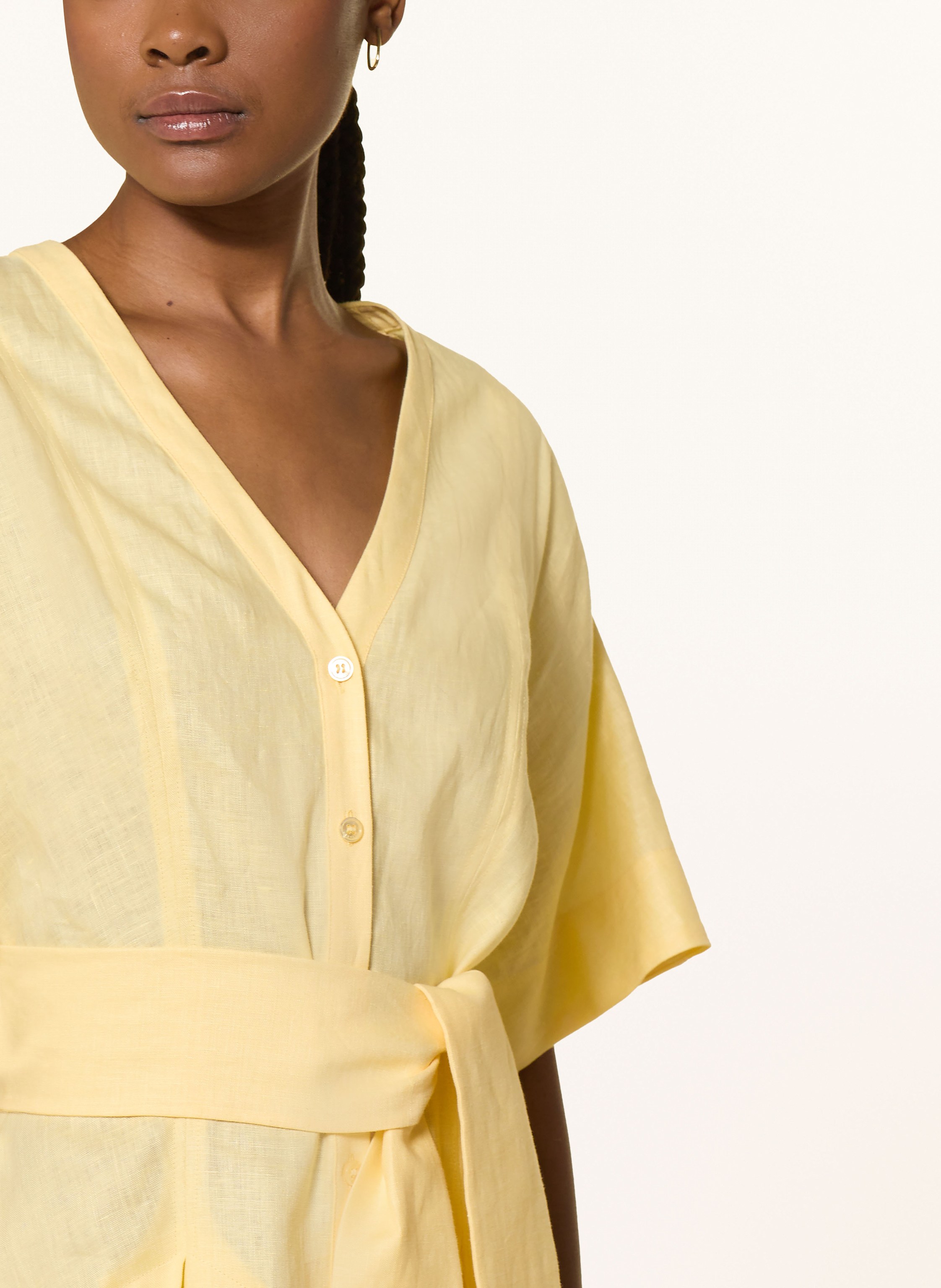 Thumbnail - Weekend Max Mara Leinenkleid Assenzi gelb