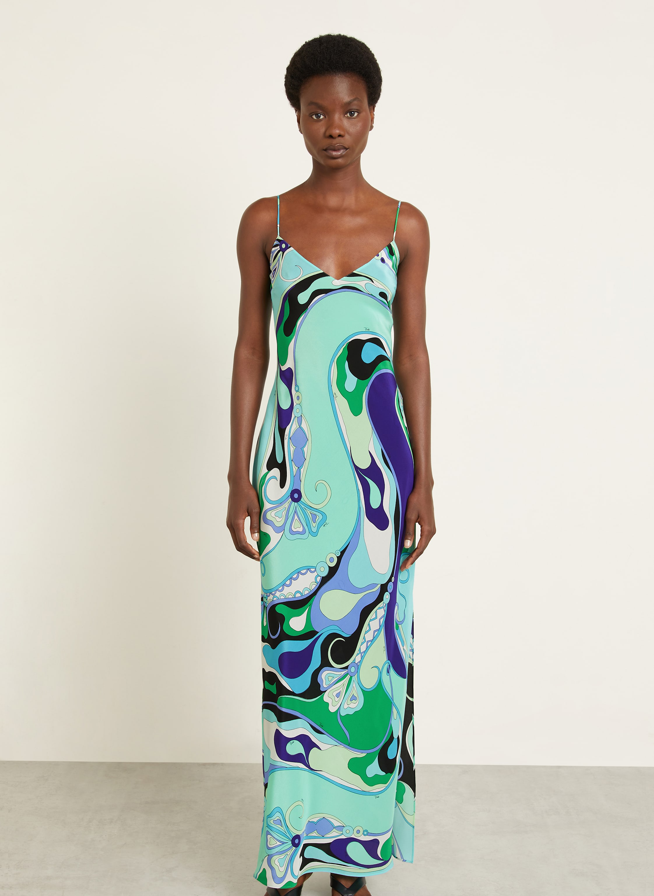 Thumbnail - Pucci Seidenkleid blau