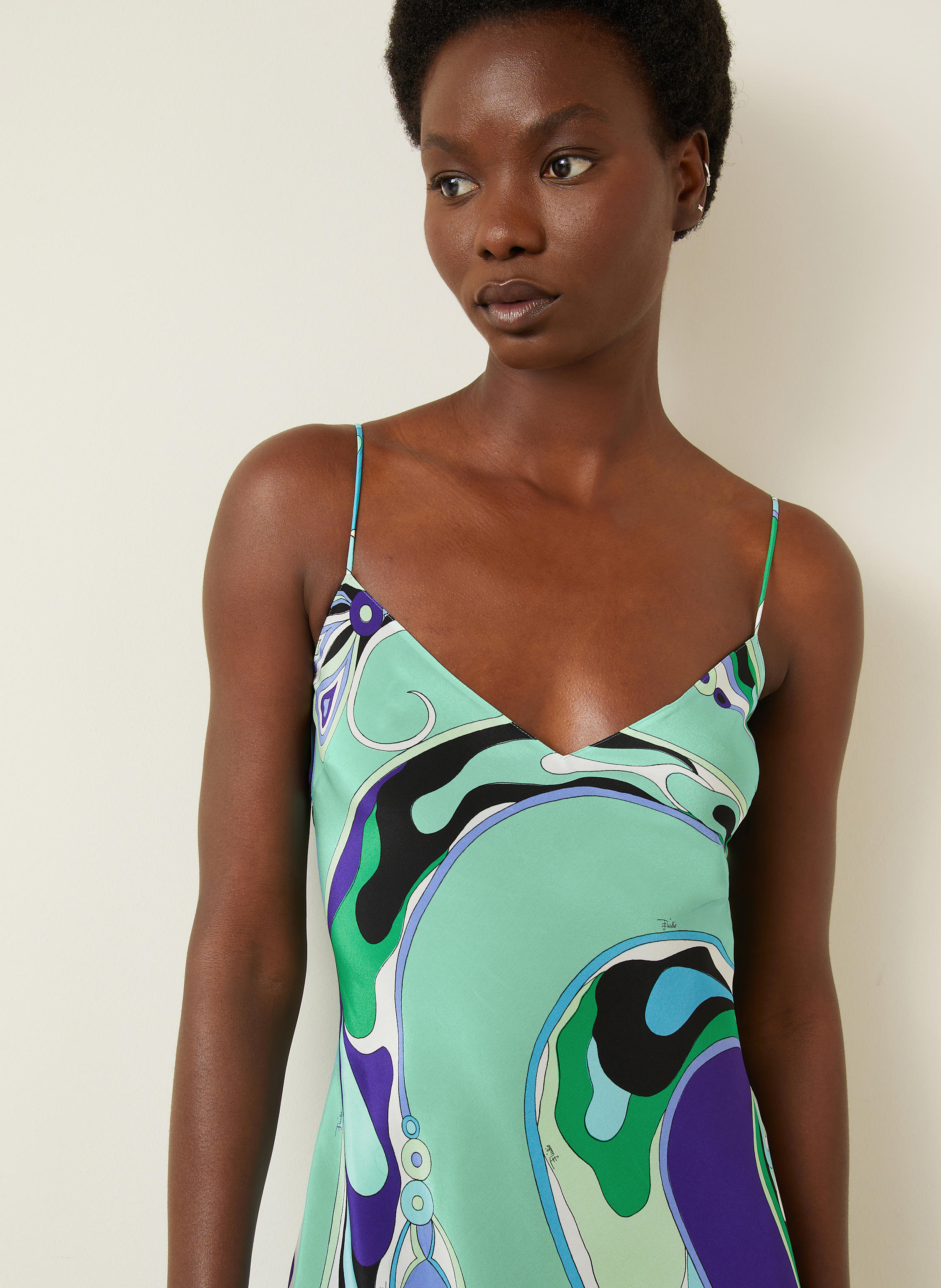 Thumbnail - Pucci Seidenkleid blau